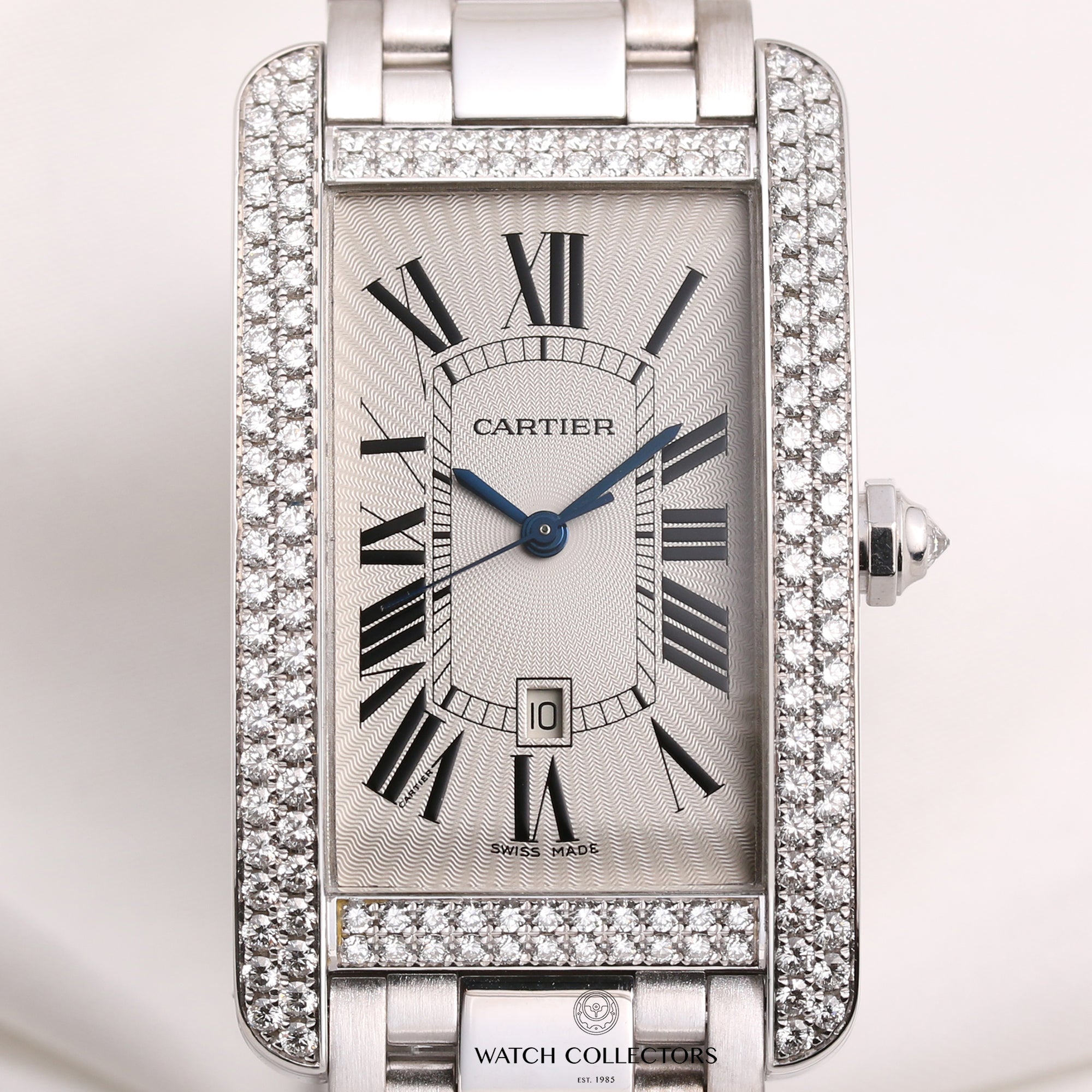 Cartier-Tank-Americaine-18K-White-Gold-Diamond-Bezel-Second-Hand-Watch-Collectors-2-1