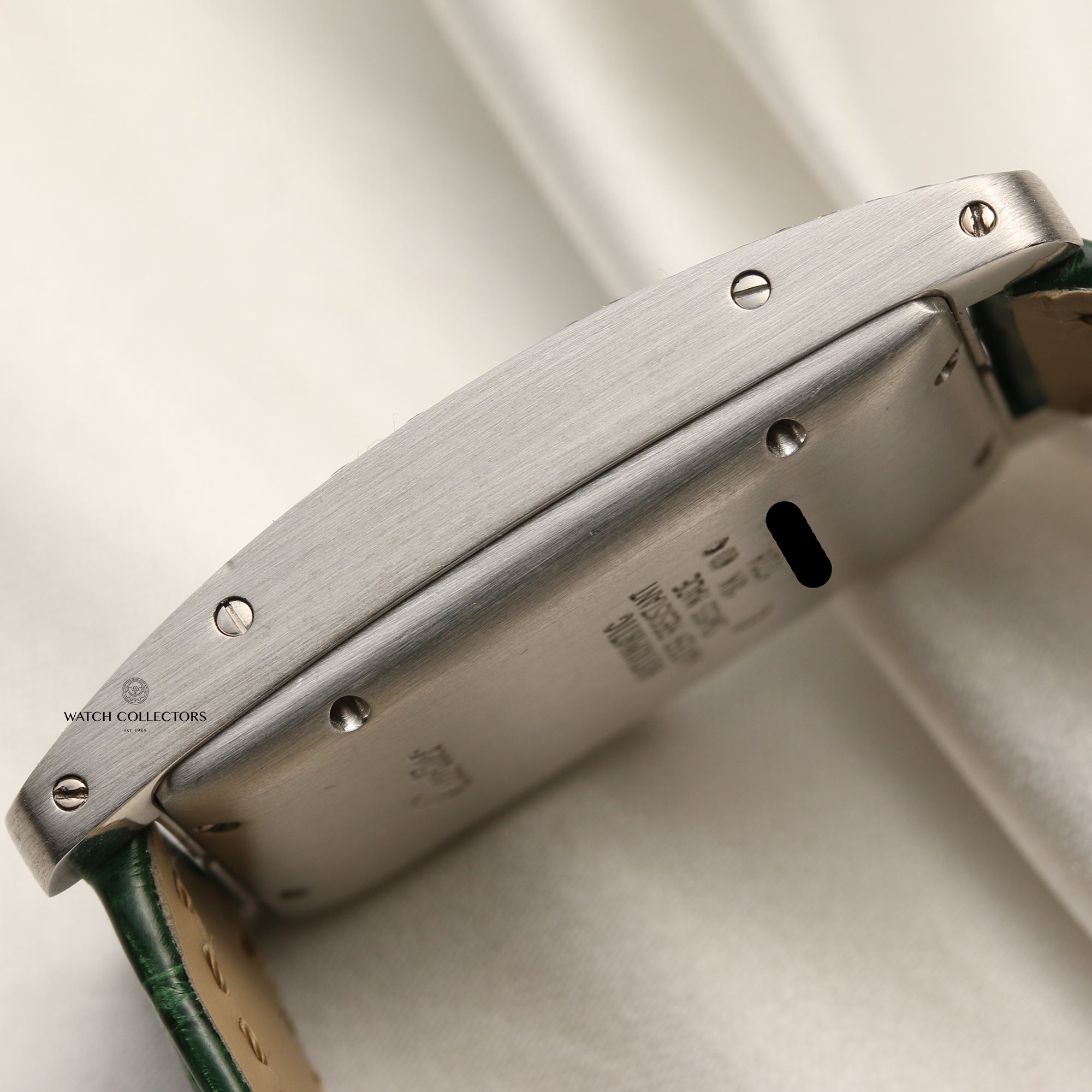 Cartier Tank Americaine 18K White Gold Diamond Bezel Second Hand Watch Collectors 7