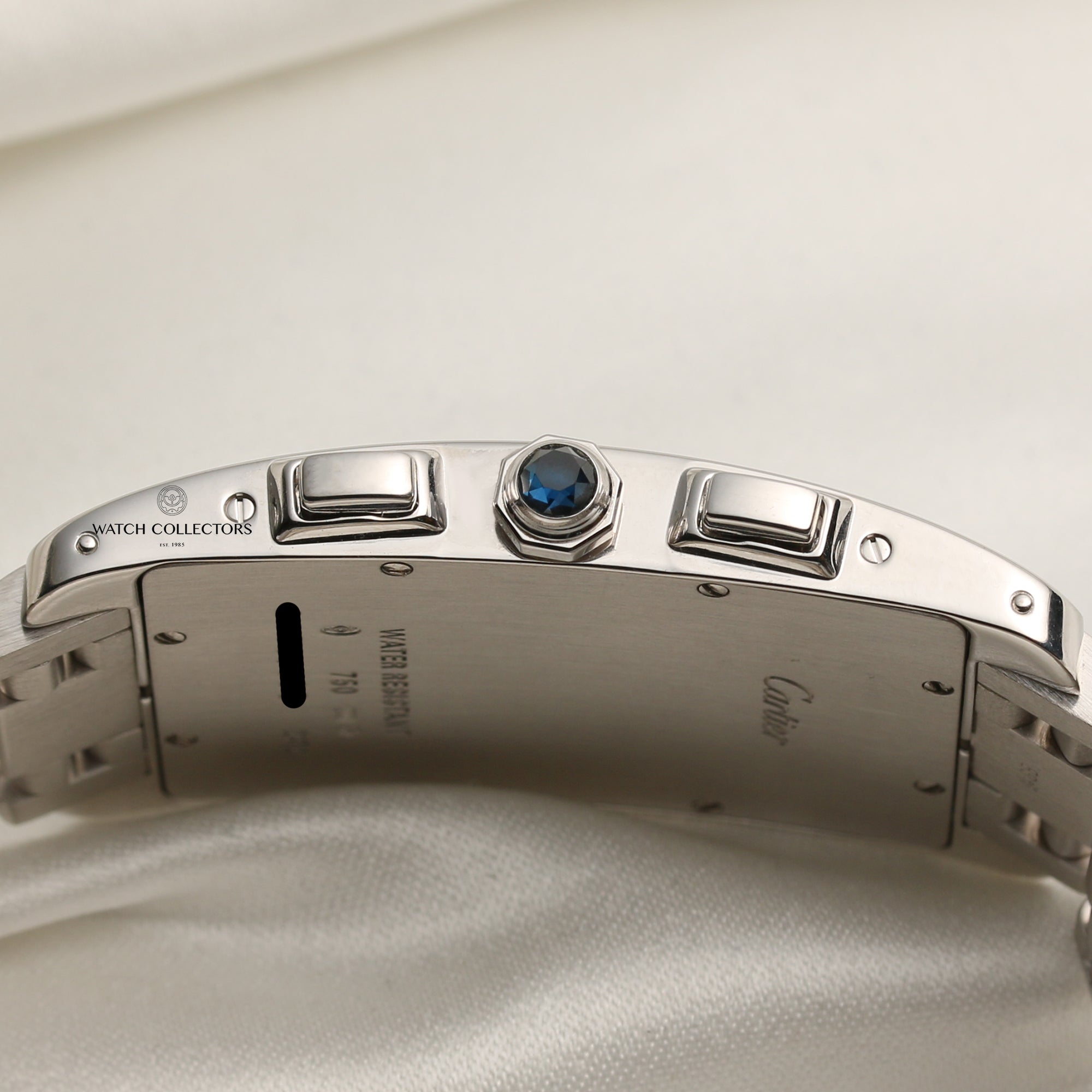 Cartier Tank Americaine 18K White Gold Second Hand Watch Collectors 5