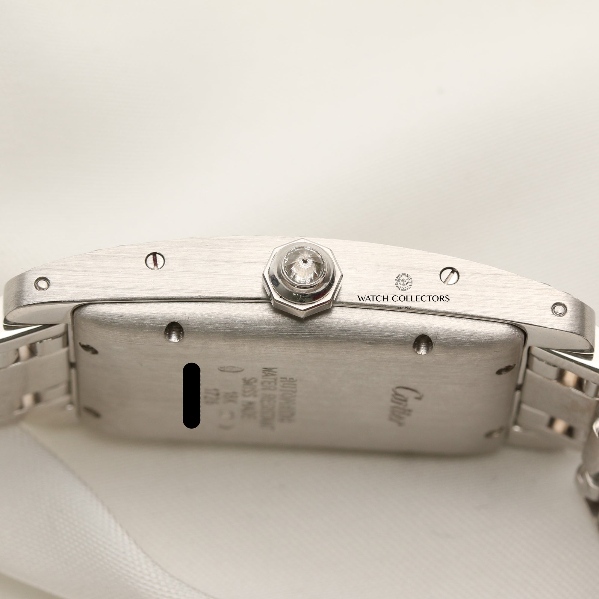 Cartier Tank Americaine 18K White Gold Second Hand Watch Collectors 5