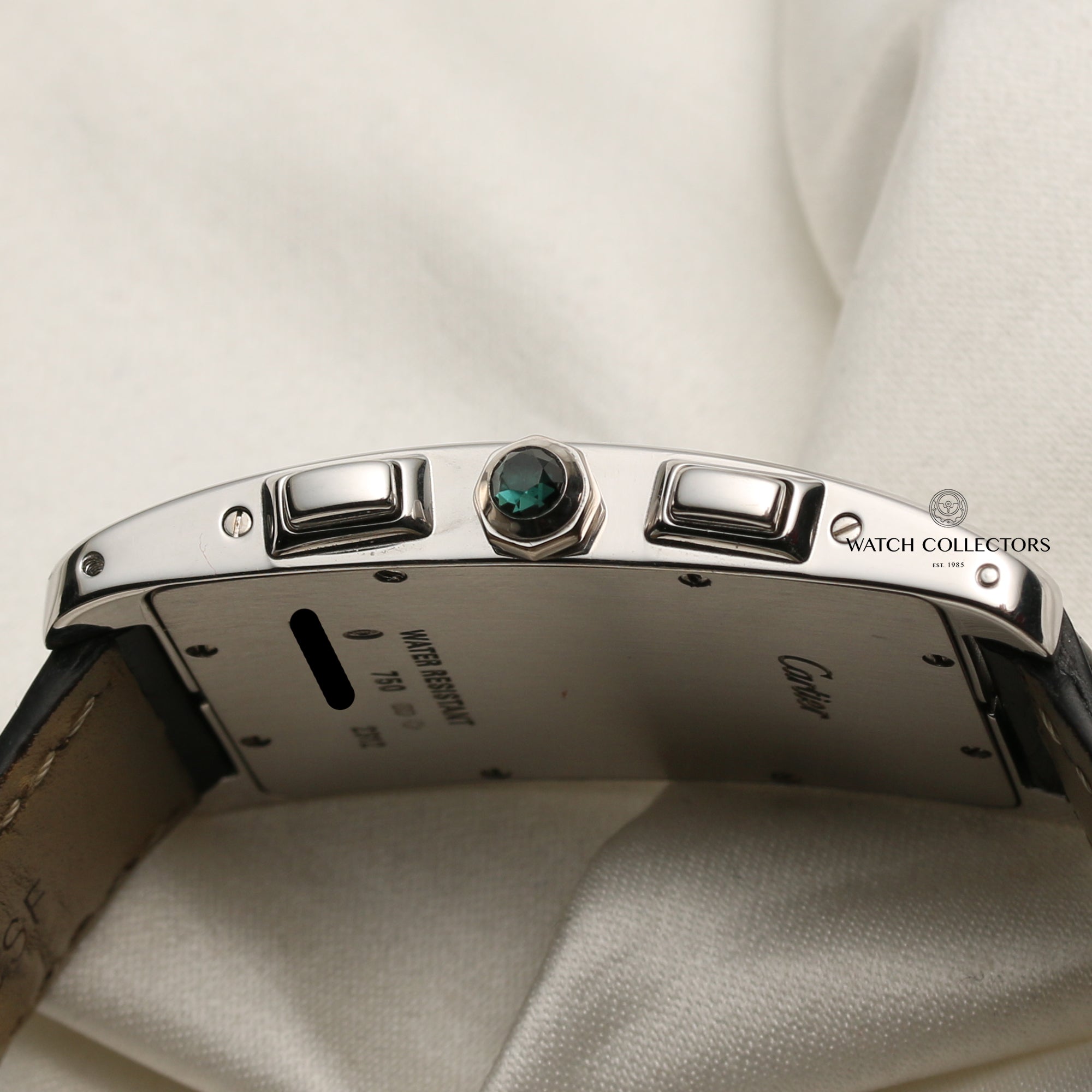 Cartier Tank Americaine 18K White Gold Second Hand Watch Collectors 5