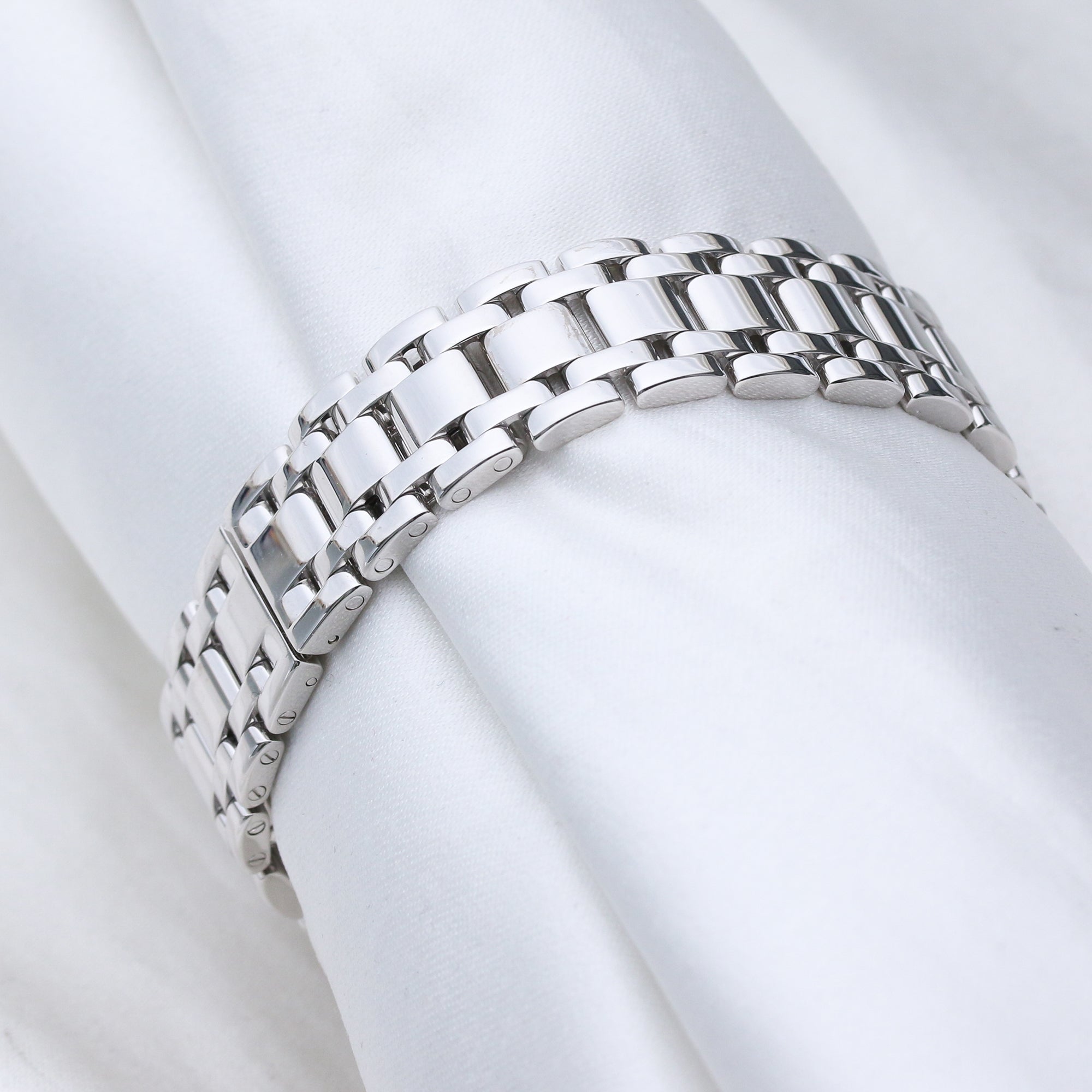 Cartier Tank Americaine 18K White Gold Second Hand Watch Collectors 7