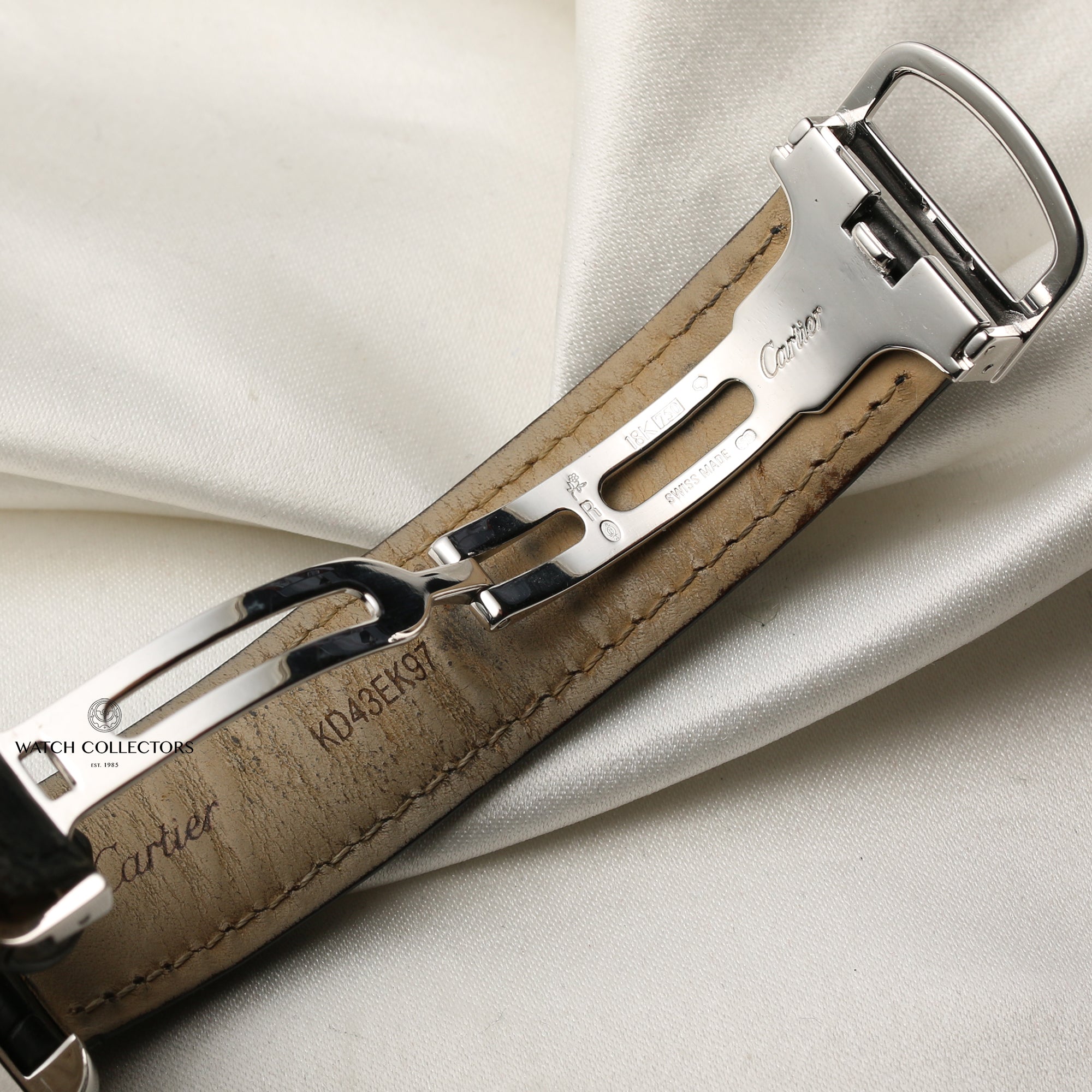 Cartier Tank Americaine 18K White Gold Second Hand Watch Collectors 7