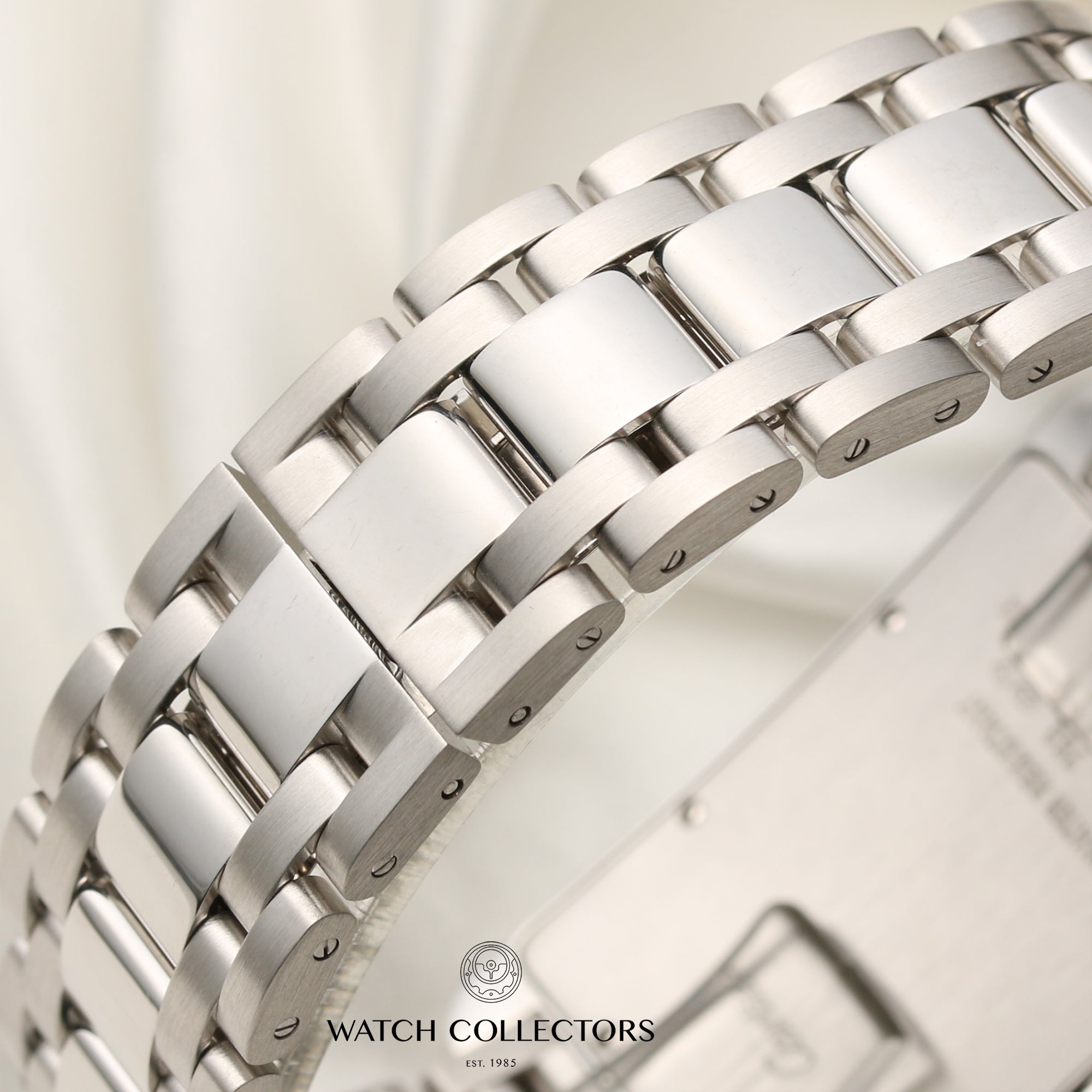 Cartier Tank Americaine 18K White Gold Second Hand Watch Collectors 8