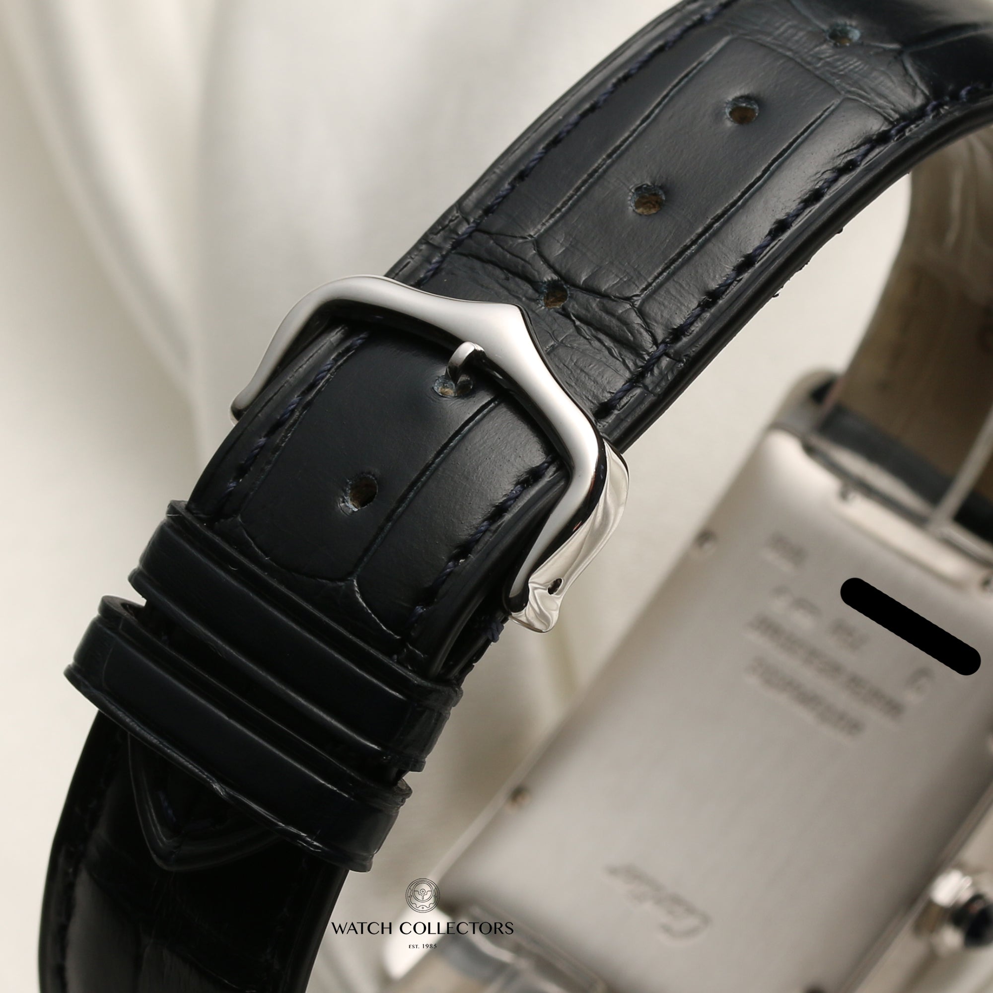 Cartier Tank Americaine 18K White Gold Second Hand Watch Collectors 8