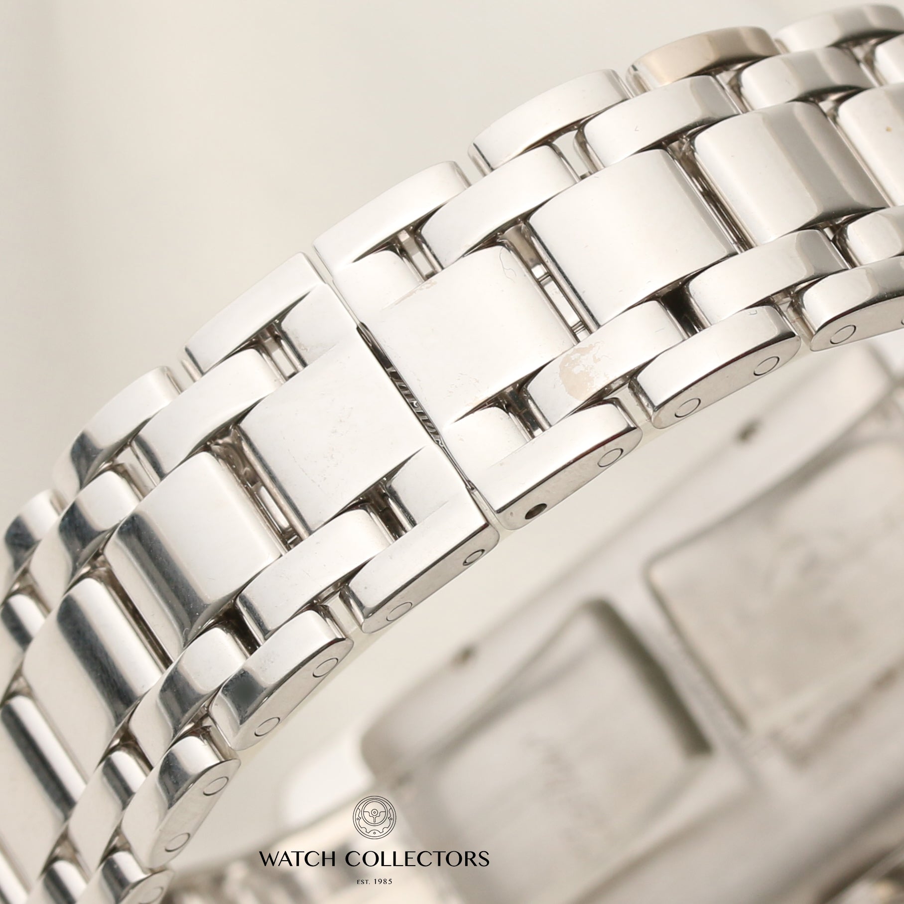 Cartier Tank Americaine 18K White Gold Second Hand Watch Collectors 9