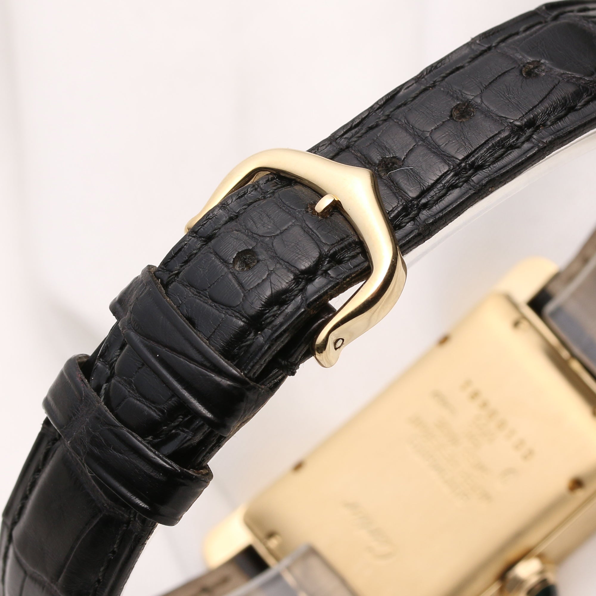 Cartier Tank Americaine 18K Yellow Gold Second Hand Watch Collectors 6