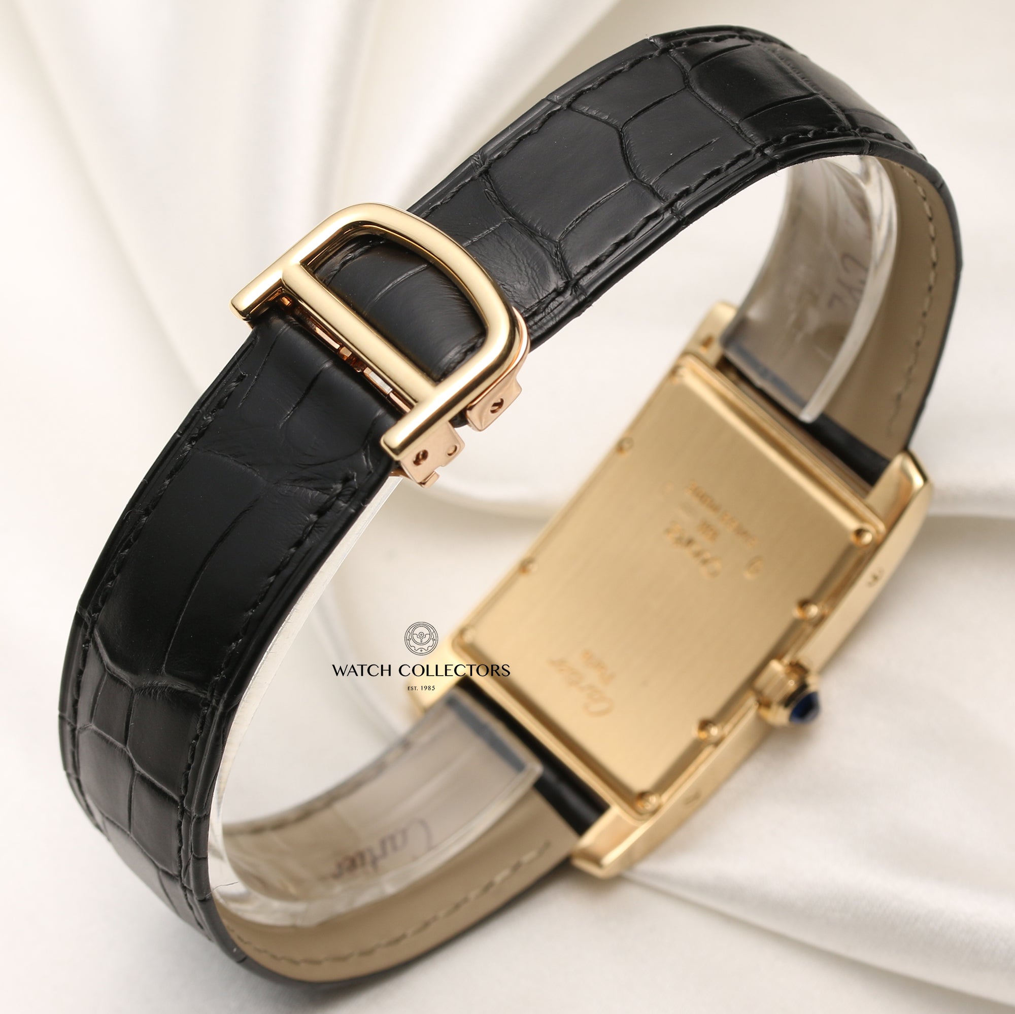 Cartier Tank Americaine 18K Yellow Gold Second Hand Watch Collectors 6