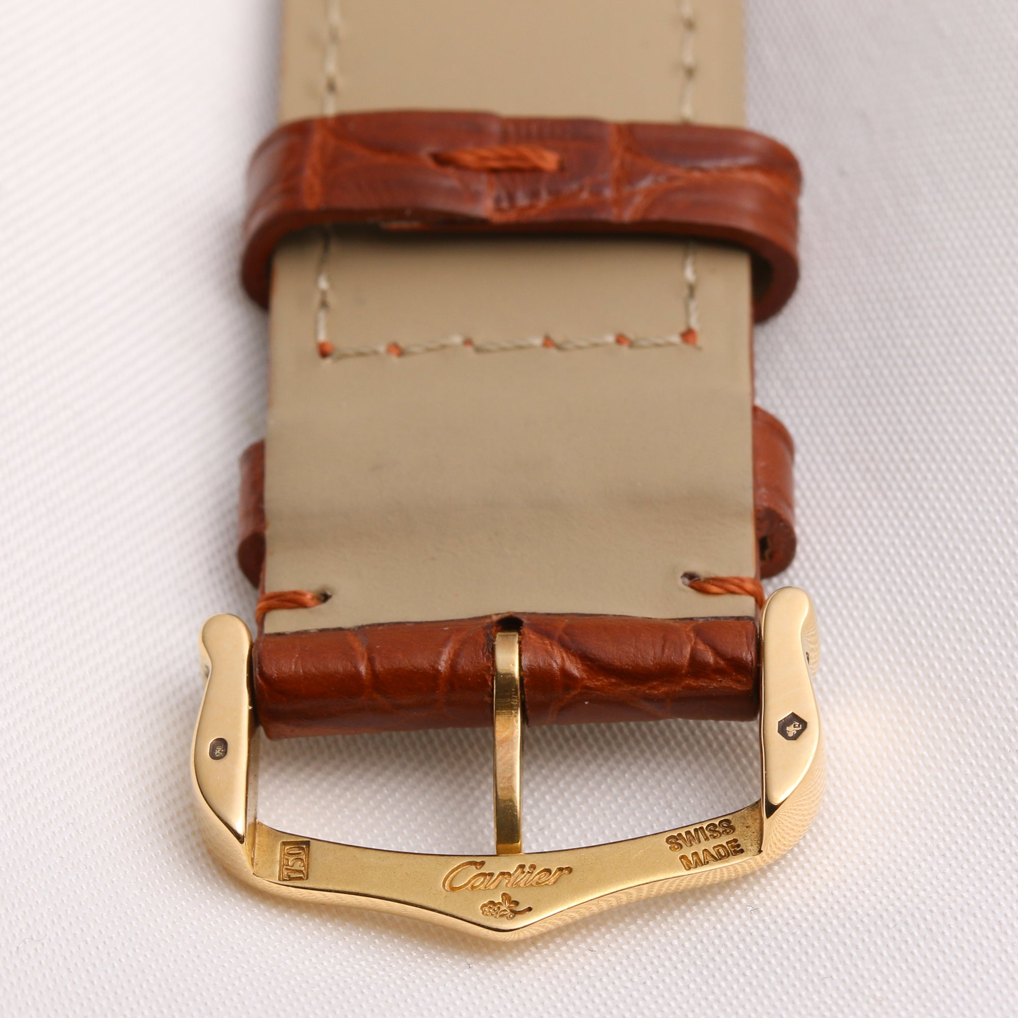 Cartier Tank Americaine Automatic 18K Yellow Gold Second Hand Watch Collectors 8