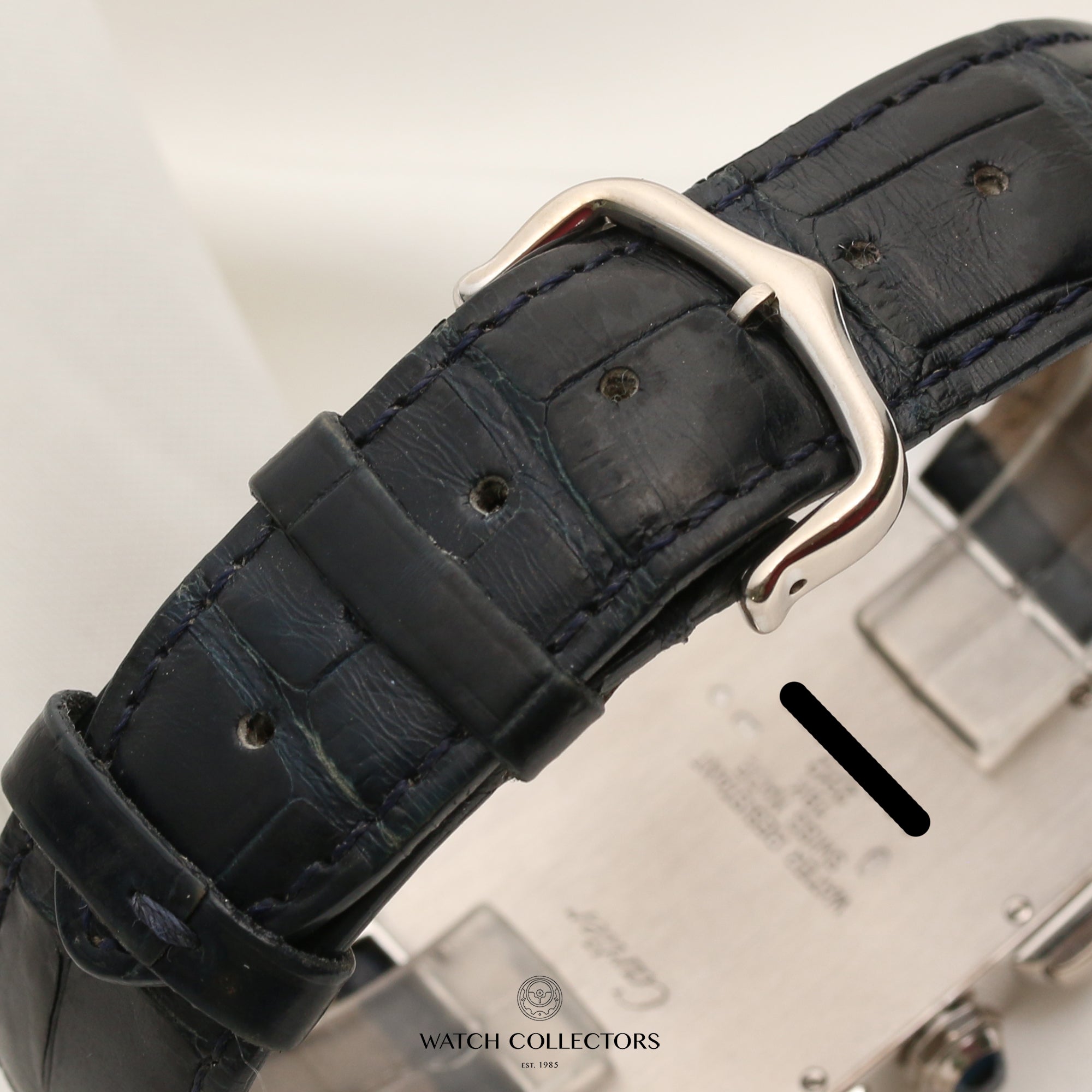 Cartier Tank Americaine Chronograph 18K White Gold Second Hand Watch Collectors 11