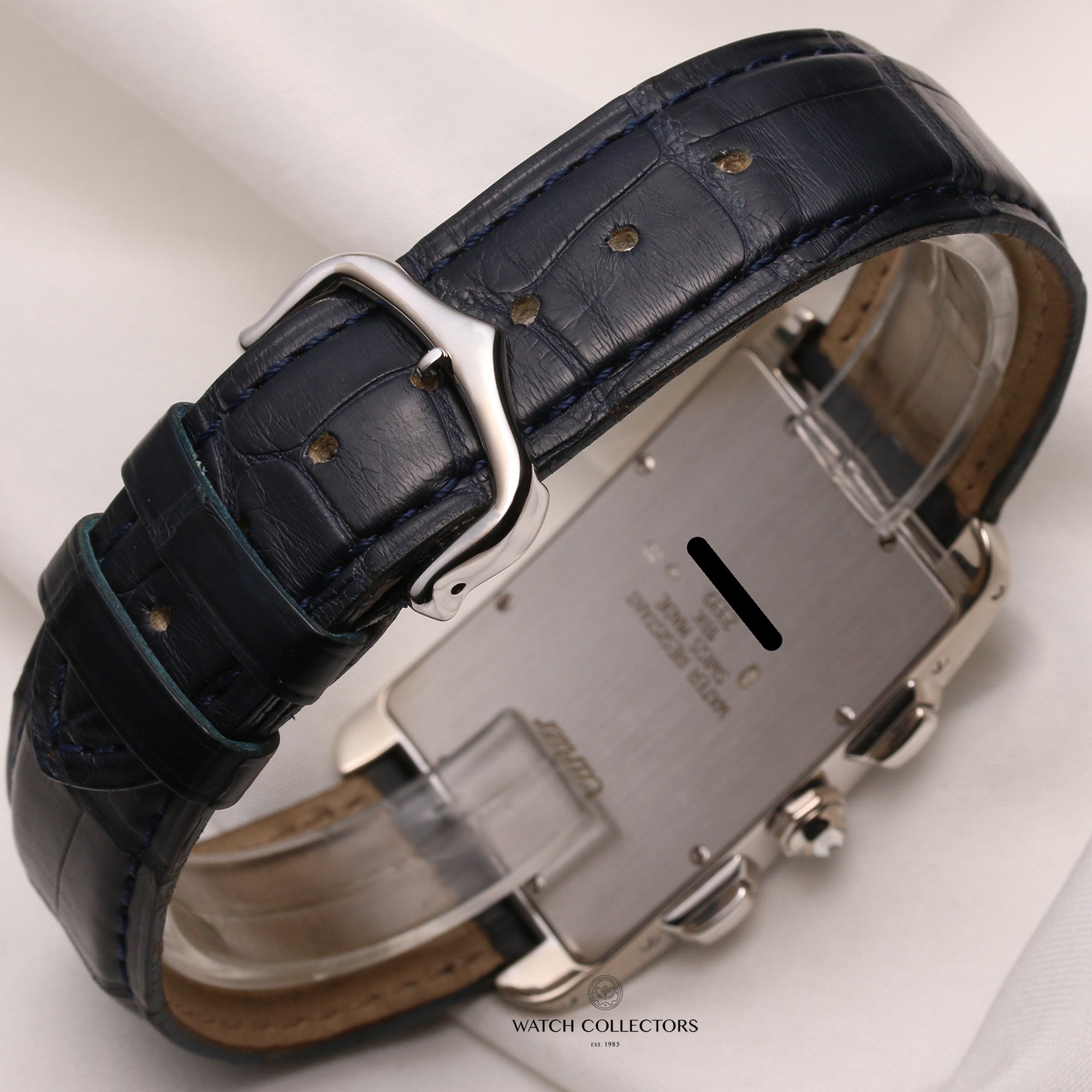 Cartier-Tank-Americaine-Diamond-18K-White-Gold-Second-Hand-Watch-Collectors-7