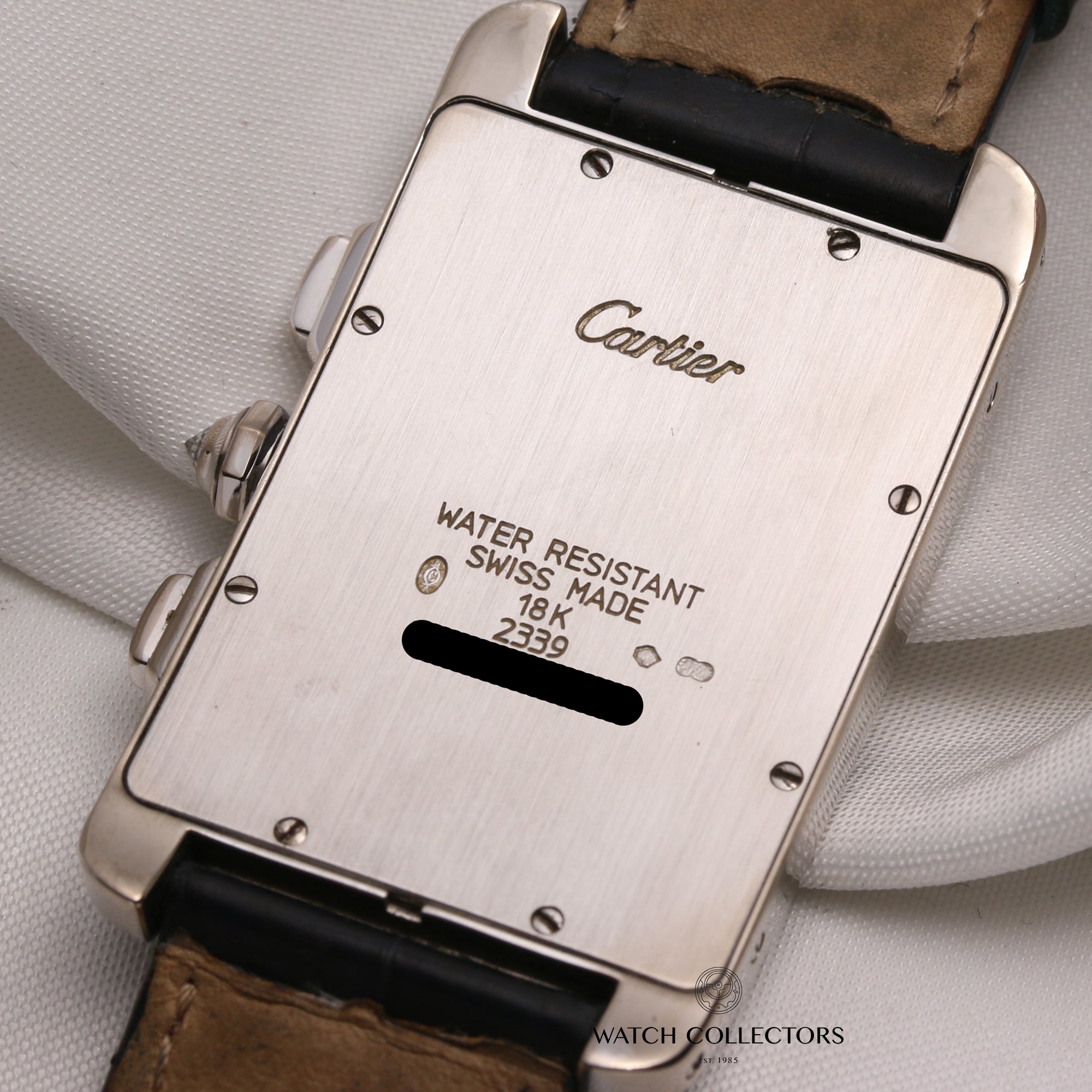 Cartier-Tank-Americaine-Diamond-18K-White-Gold-Second-Hand-Watch-Collectors-8