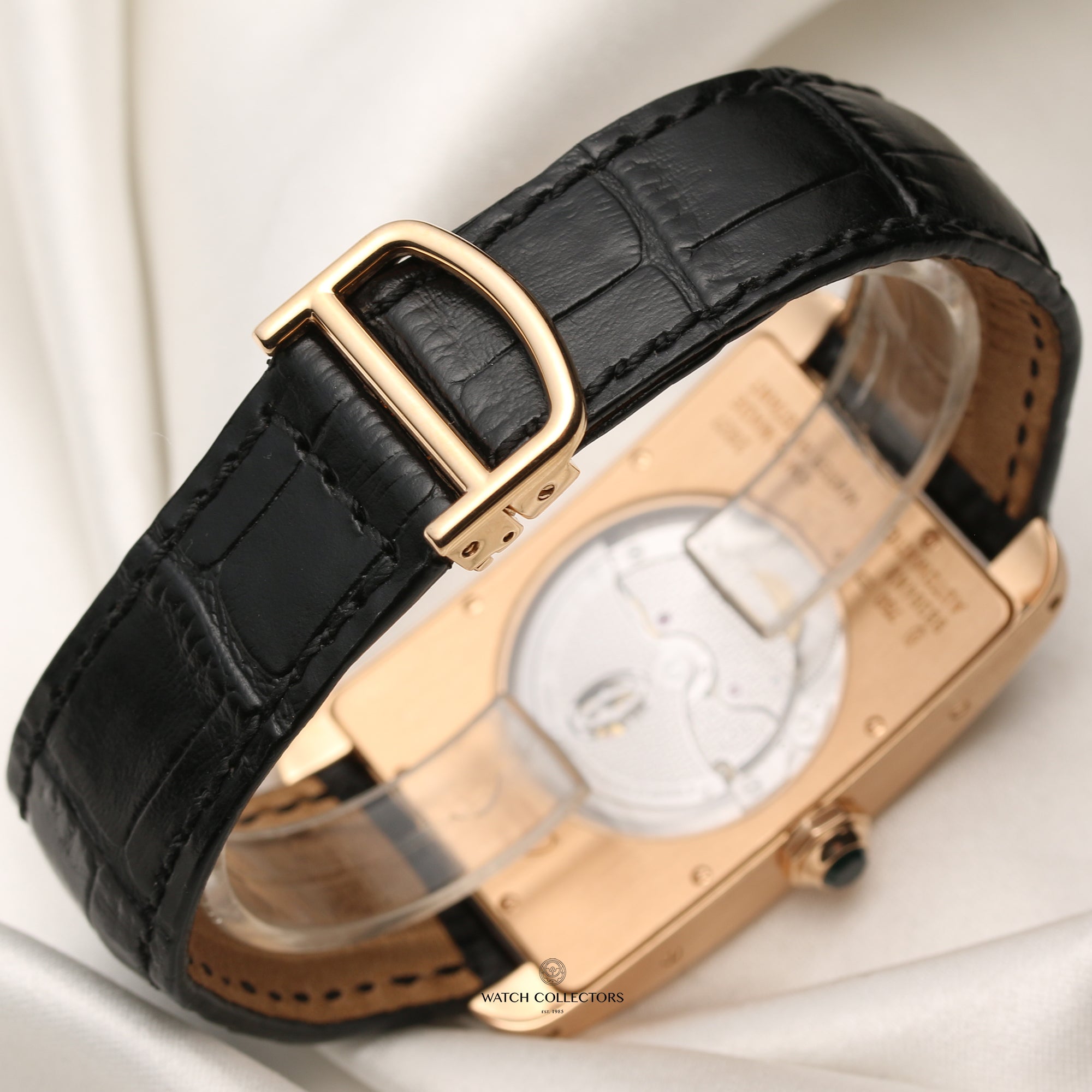 Cartier Tank Americaine XL 18K Rose Gold Second Hand Watch Collectors 6