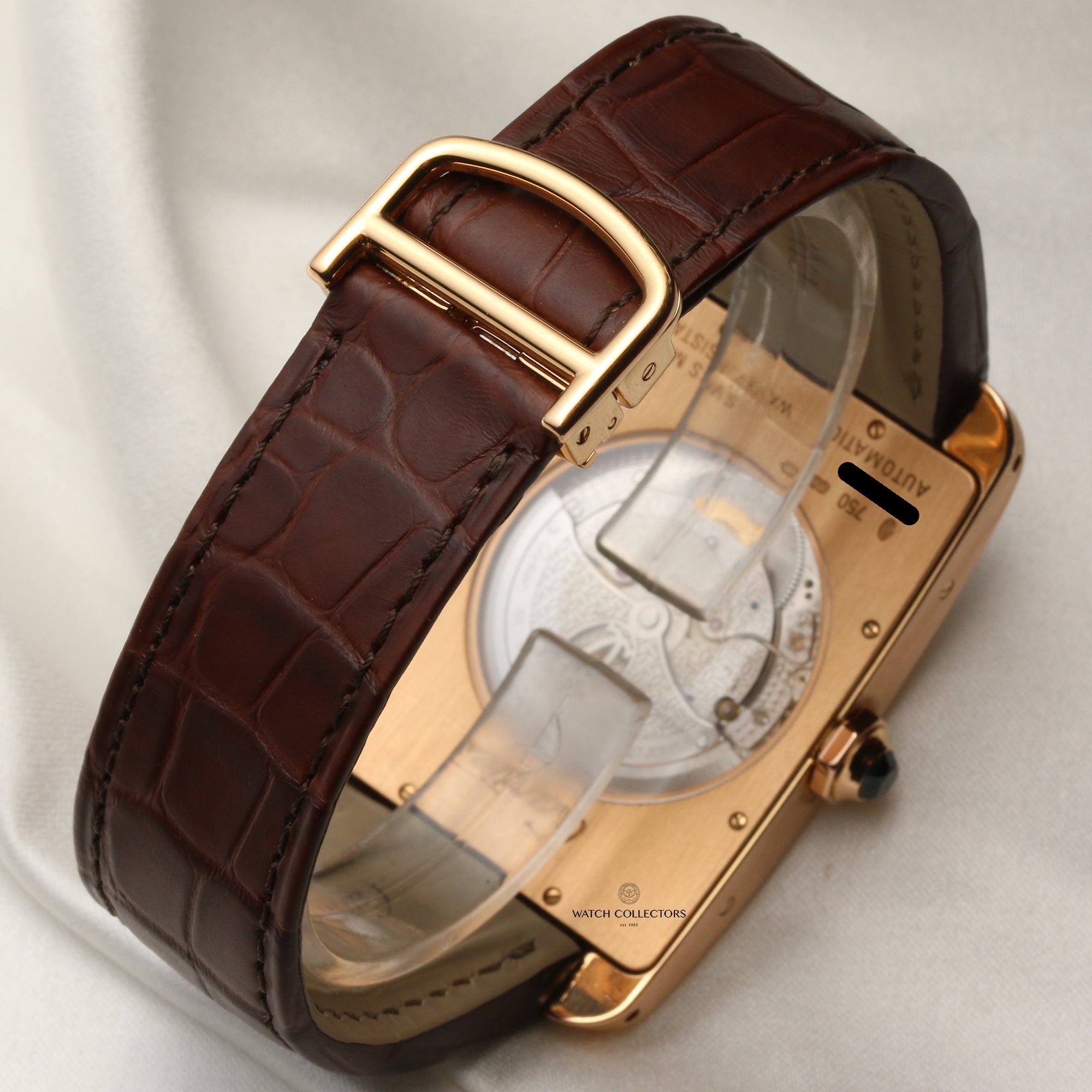 Cartier Tank Americaine XL 18K Rose Gold Second Hand Watch Collectors 7