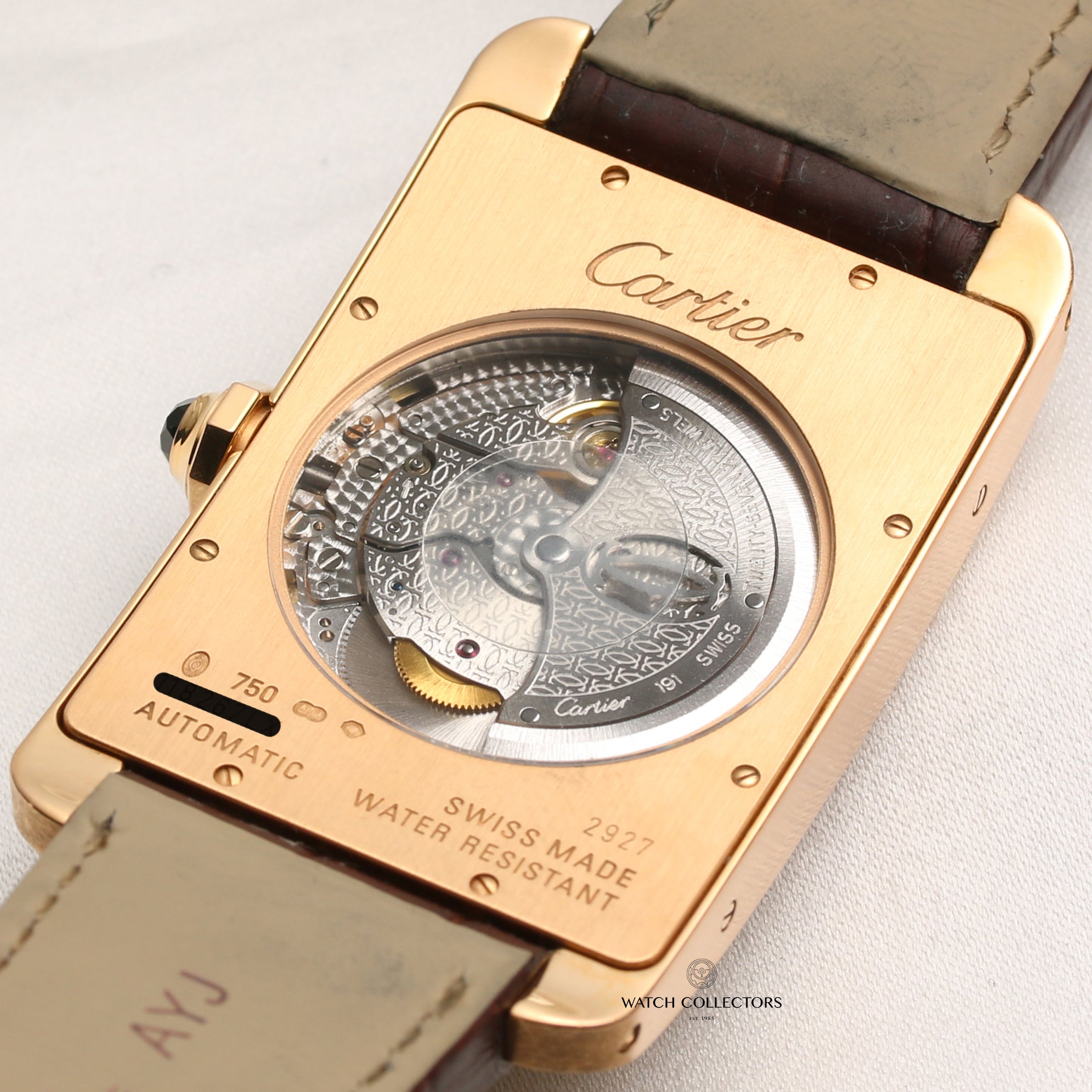 Cartier Tank Americaine XL 18K Rose Gold Second Hand Watch Collectors 8