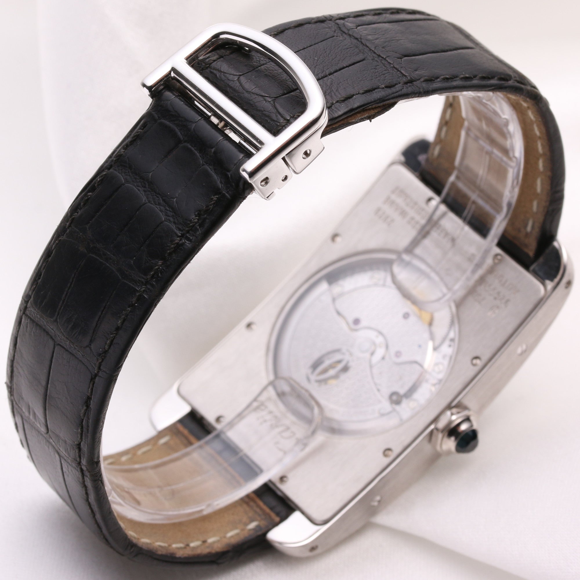 Cartier Tank Americaine XL 18K White Gold W2609956 Second Hand Watch Collectors 5