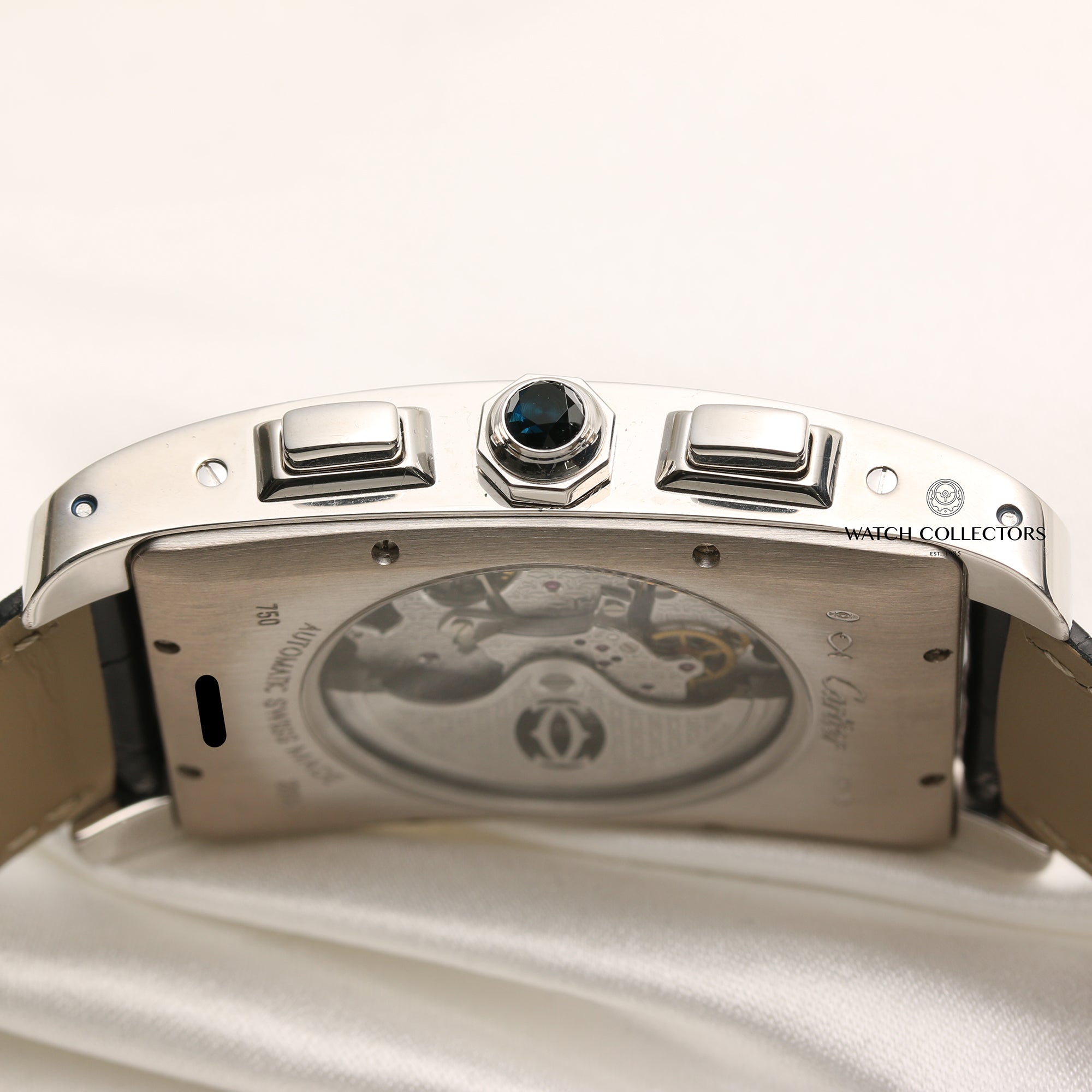 Cartier Tank Americaine XL Chronograph 18K White Gold Second Hand Watch Collectors 5