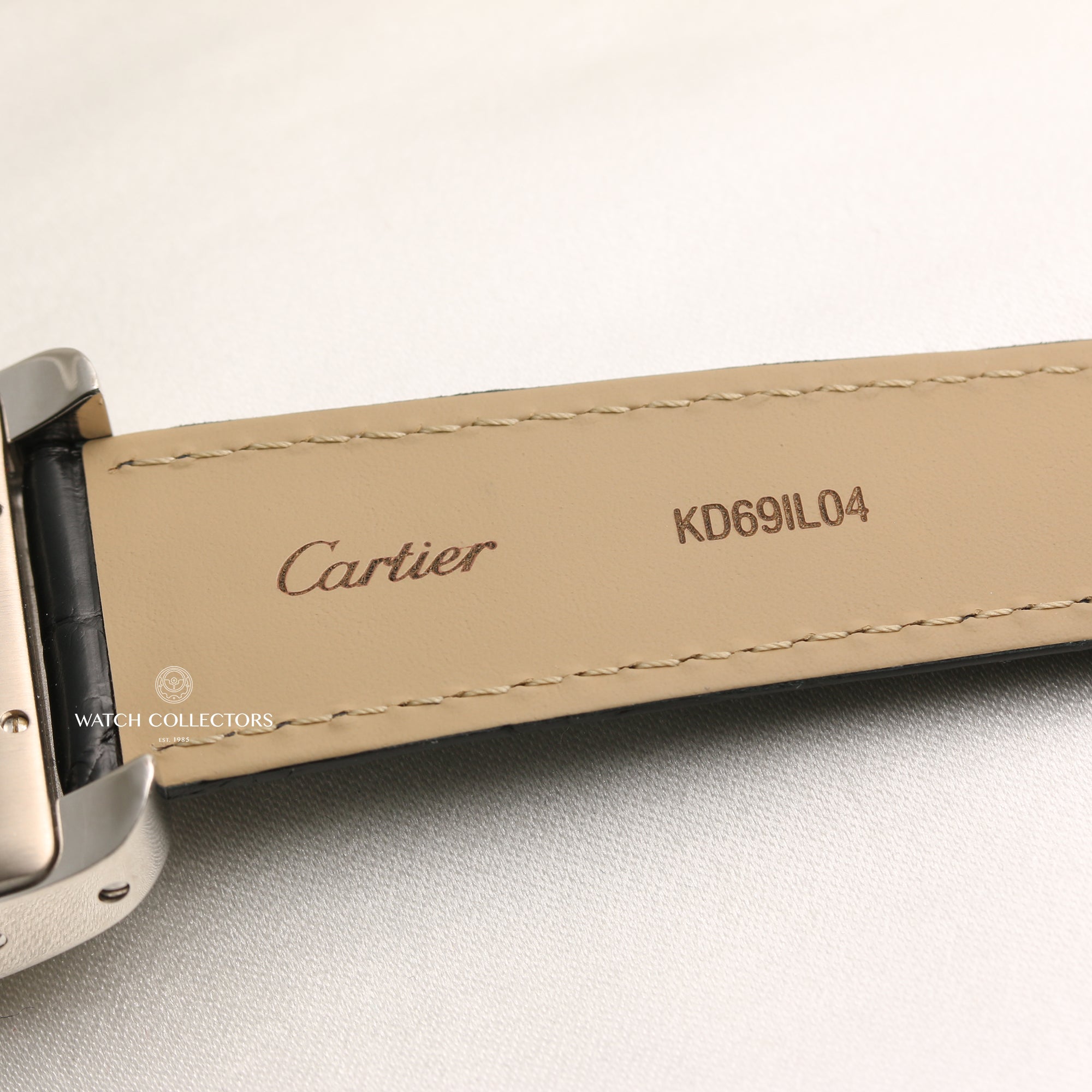 Cartier Tank Americaine XL Chronograph 18K White Gold Second Hand Watch Collectors 8