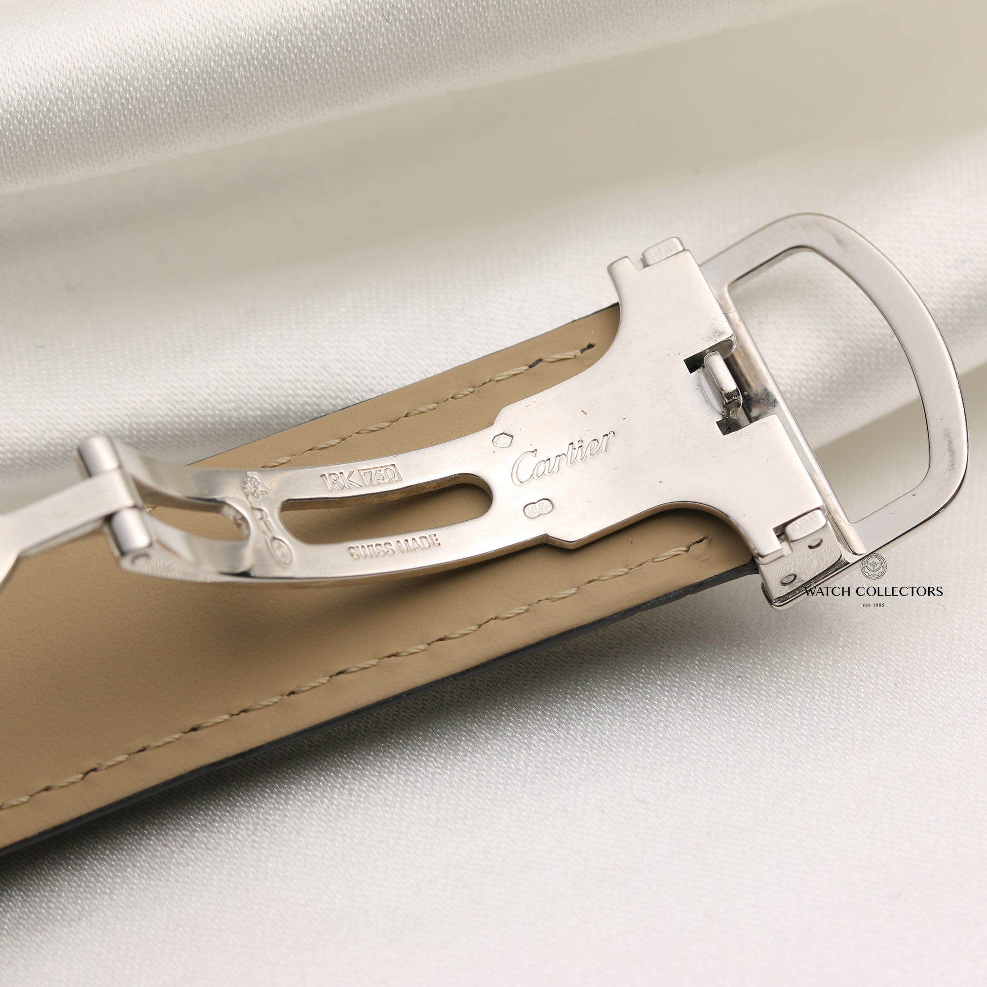 Cartier Tank Americaine XL Chronograph 18K White Gold Second Hand Watch Collectors 9