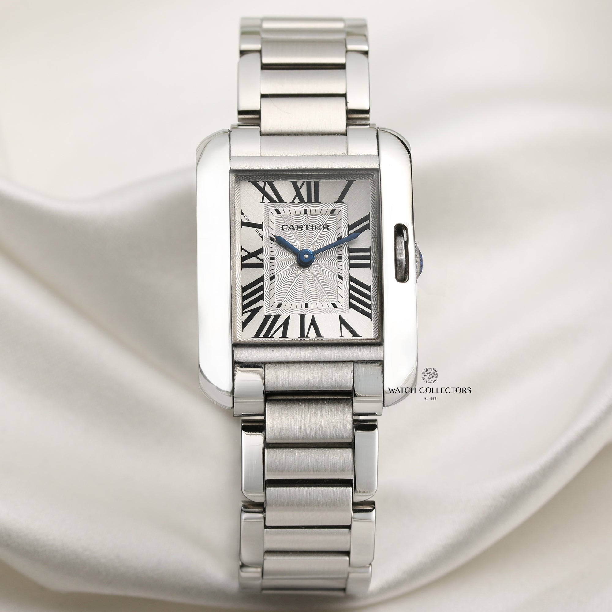 Cartier Tank Anglaise Stainless Steel Second Hand Watch Collectors 1