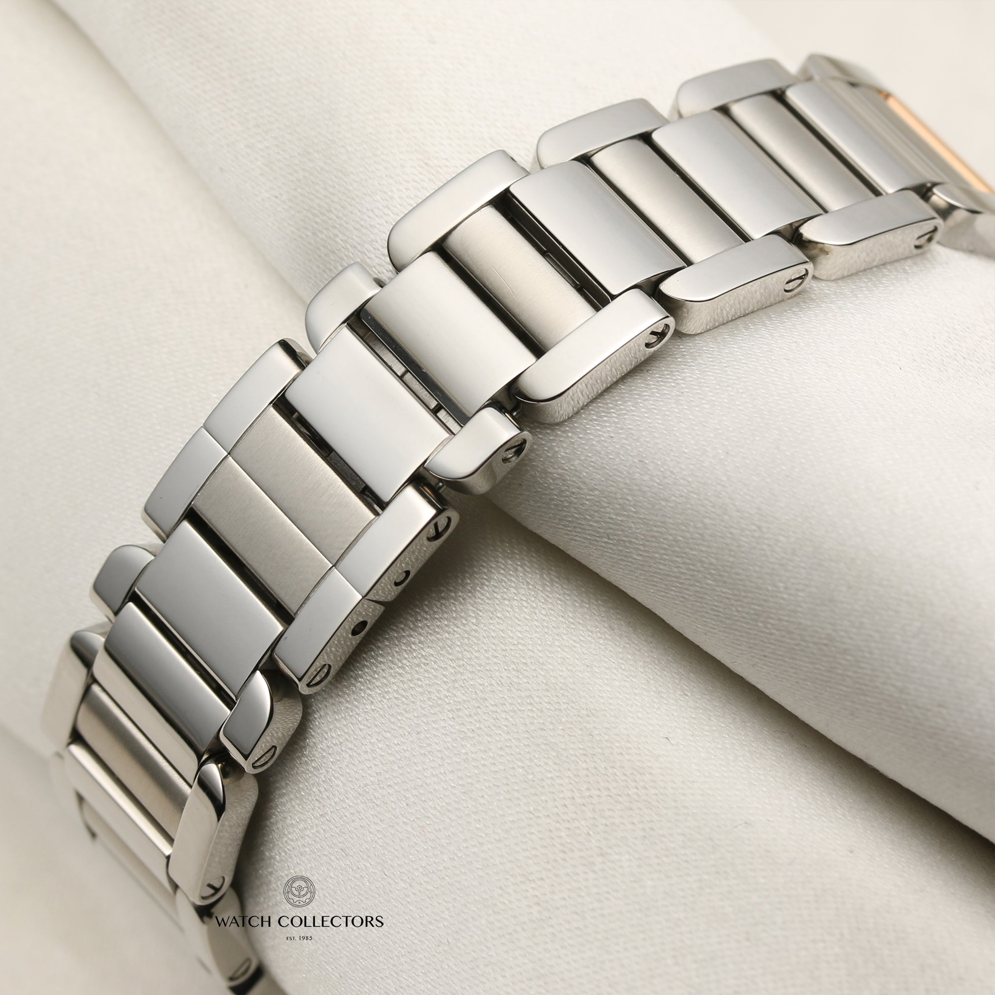 Cartier Tank Anglaise Steel & Rose Gold Second Hand Watch Collectors 7