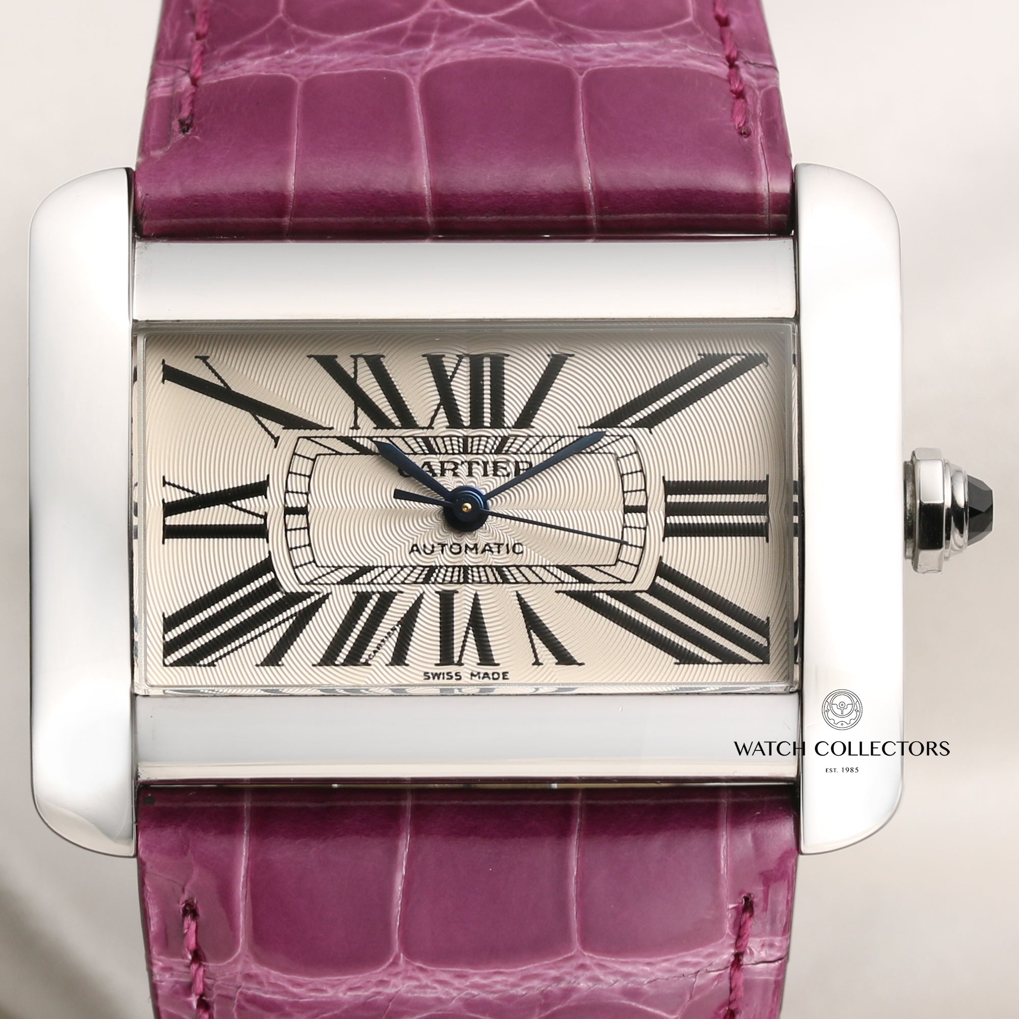 Cartier Tank Divan 18K White Gold Second Hand Watch Collectors 2