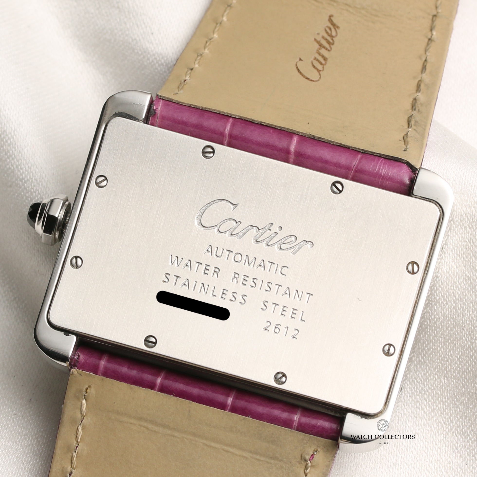 Cartier Tank Divan 18K White Gold Second Hand Watch Collectors 6