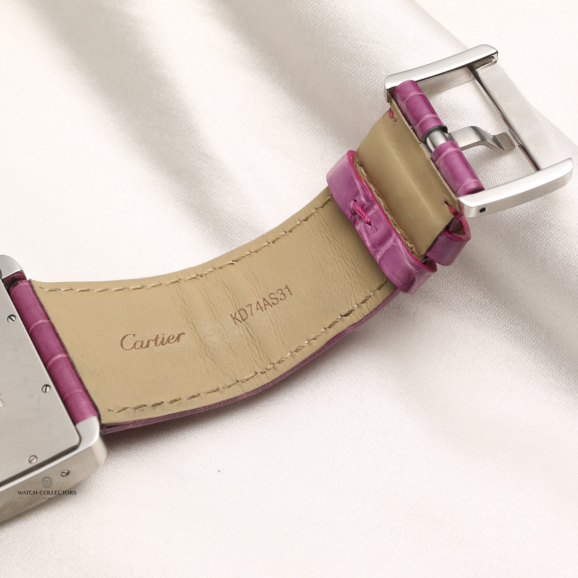 Cartier Tank Divan 18K White Gold Second Hand Watch Collectors 7