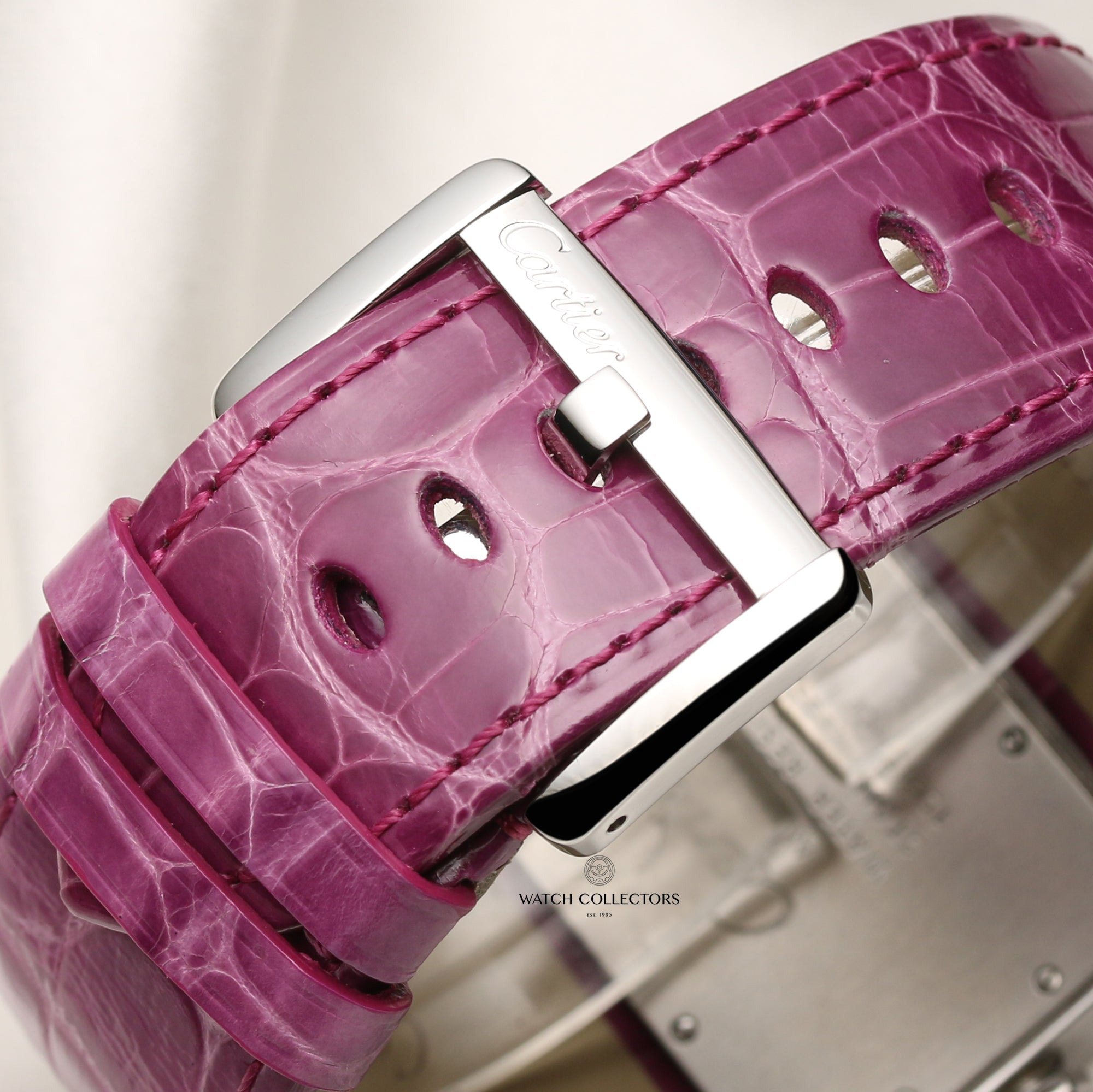 Cartier Tank Divan 18K White Gold Second Hand Watch Collectors 8