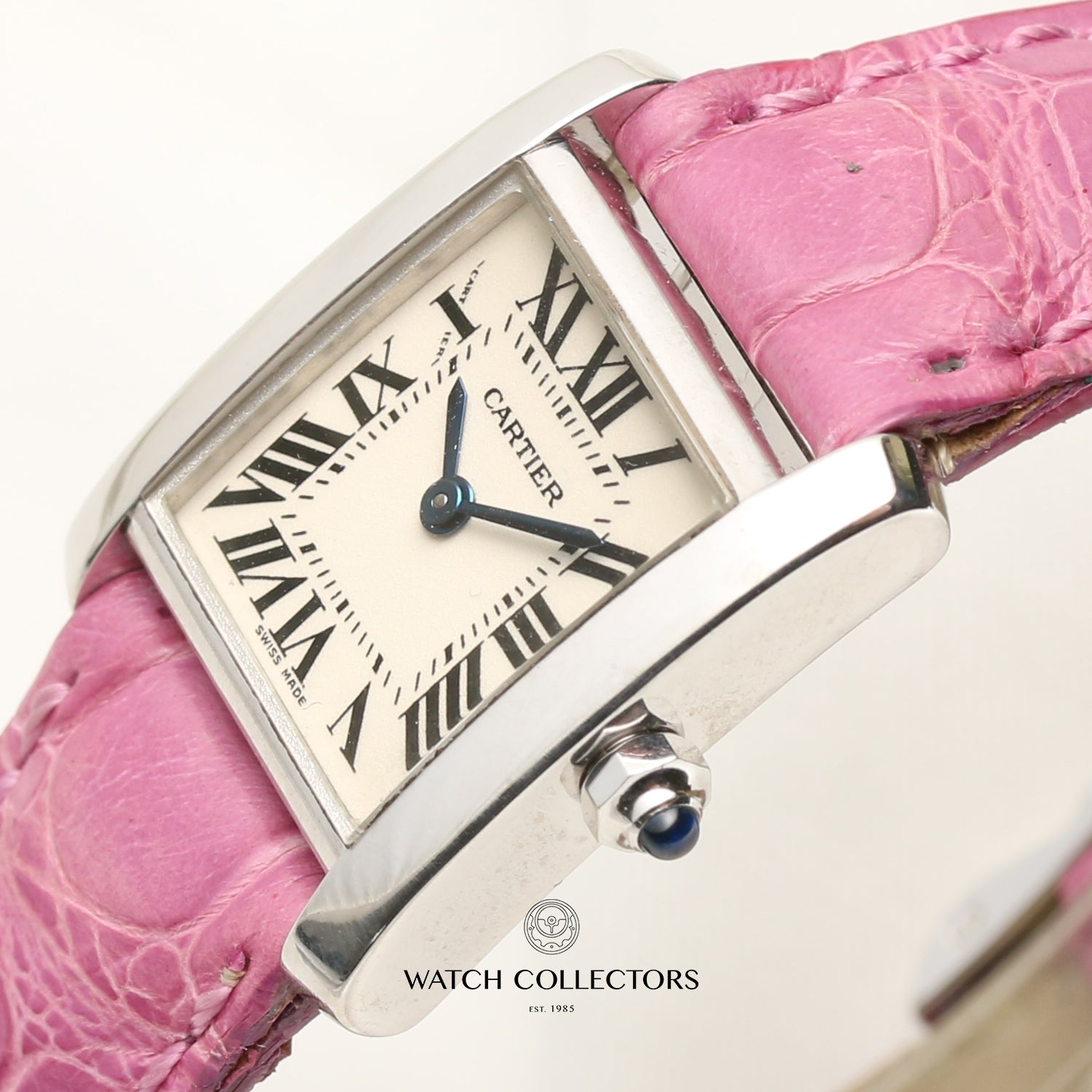 Cartier Tank Fracaisse 18K White Gold Second Hand Watch Collectors 4