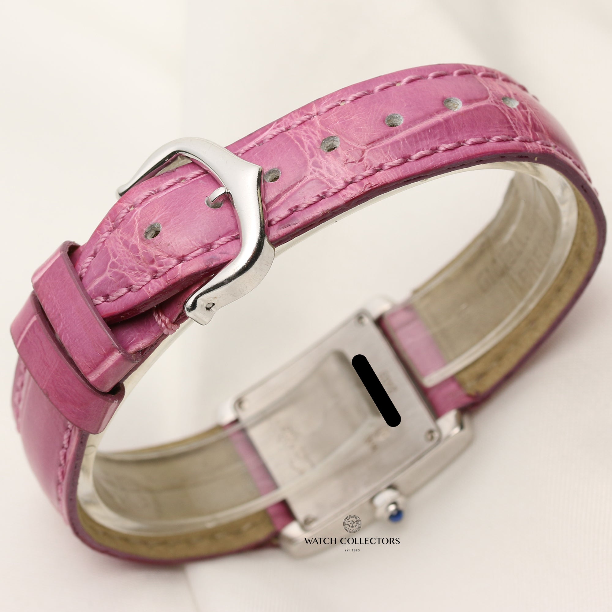 Cartier Tank Fracaisse 18K White Gold Second Hand Watch Collectors 5