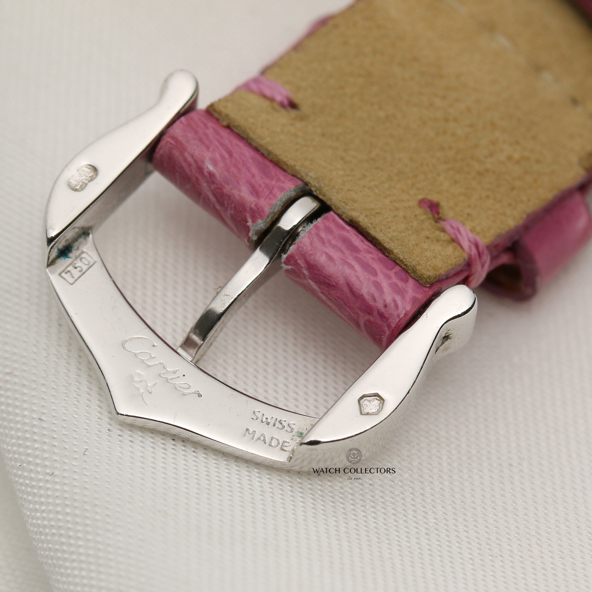 Cartier Tank Fracaisse 18K White Gold Second Hand Watch Collectors 7