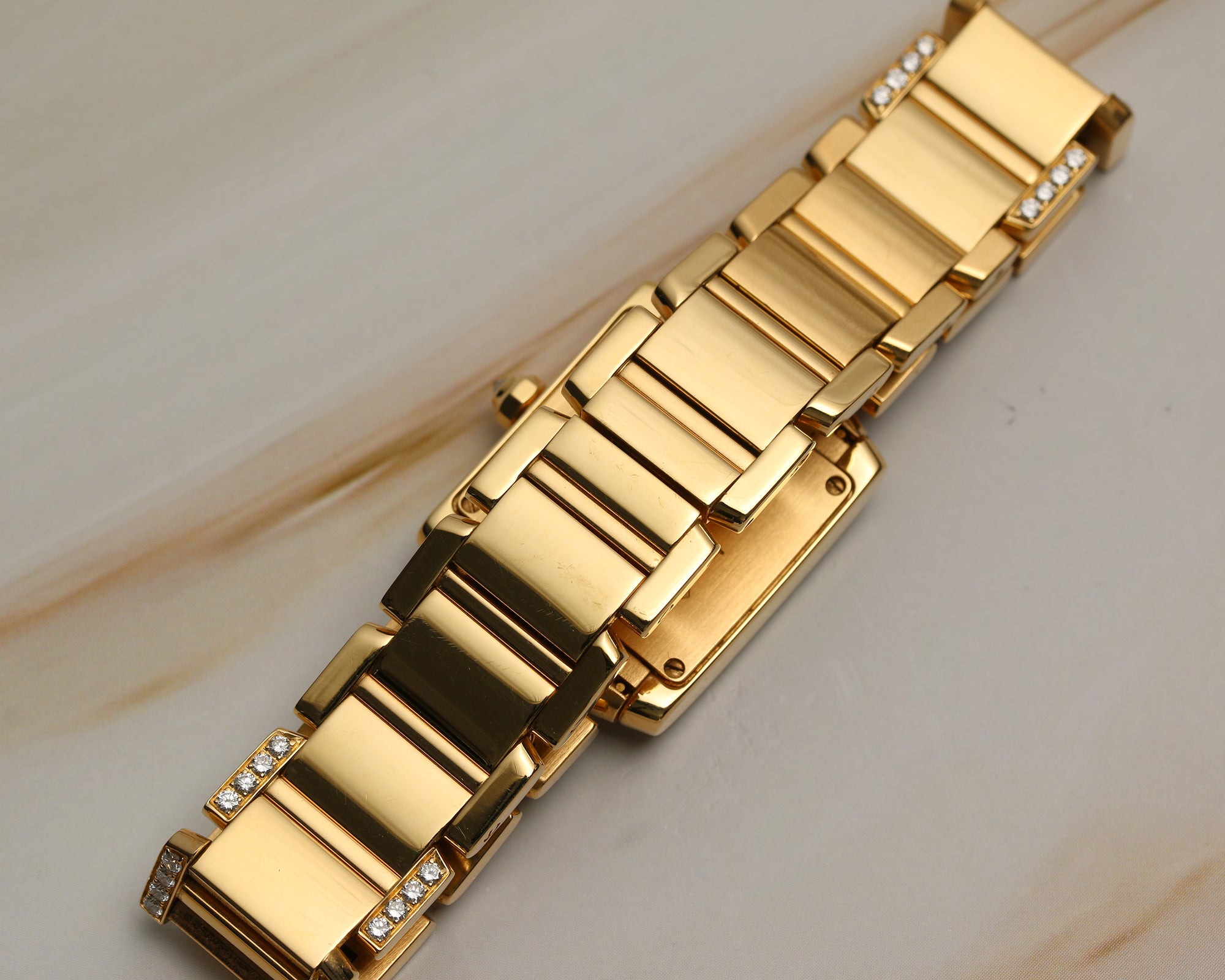 Cartier Tank Francaise 18K Yellow Gold Diamond Second Hand Watch Collectors 6