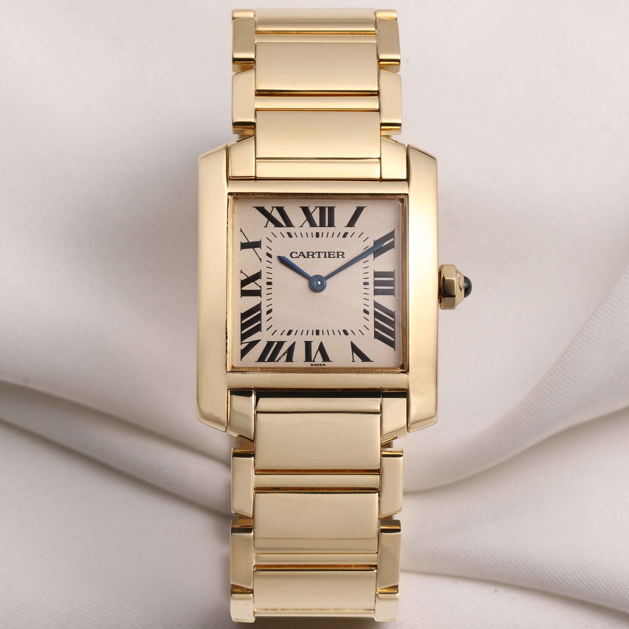 Cartier Tank Francaise 18K Yellow Gold Second Hand Watch Collectors 1