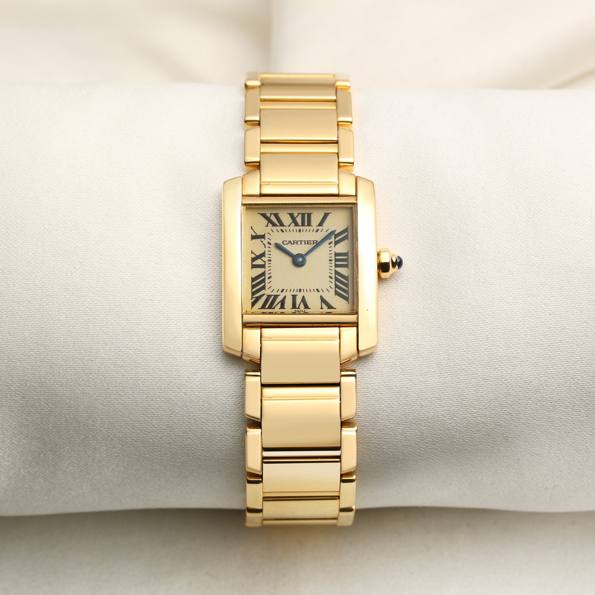 Cartier Tank Francaise 18K Yellow Gold Second Hand Watch Collectors 1