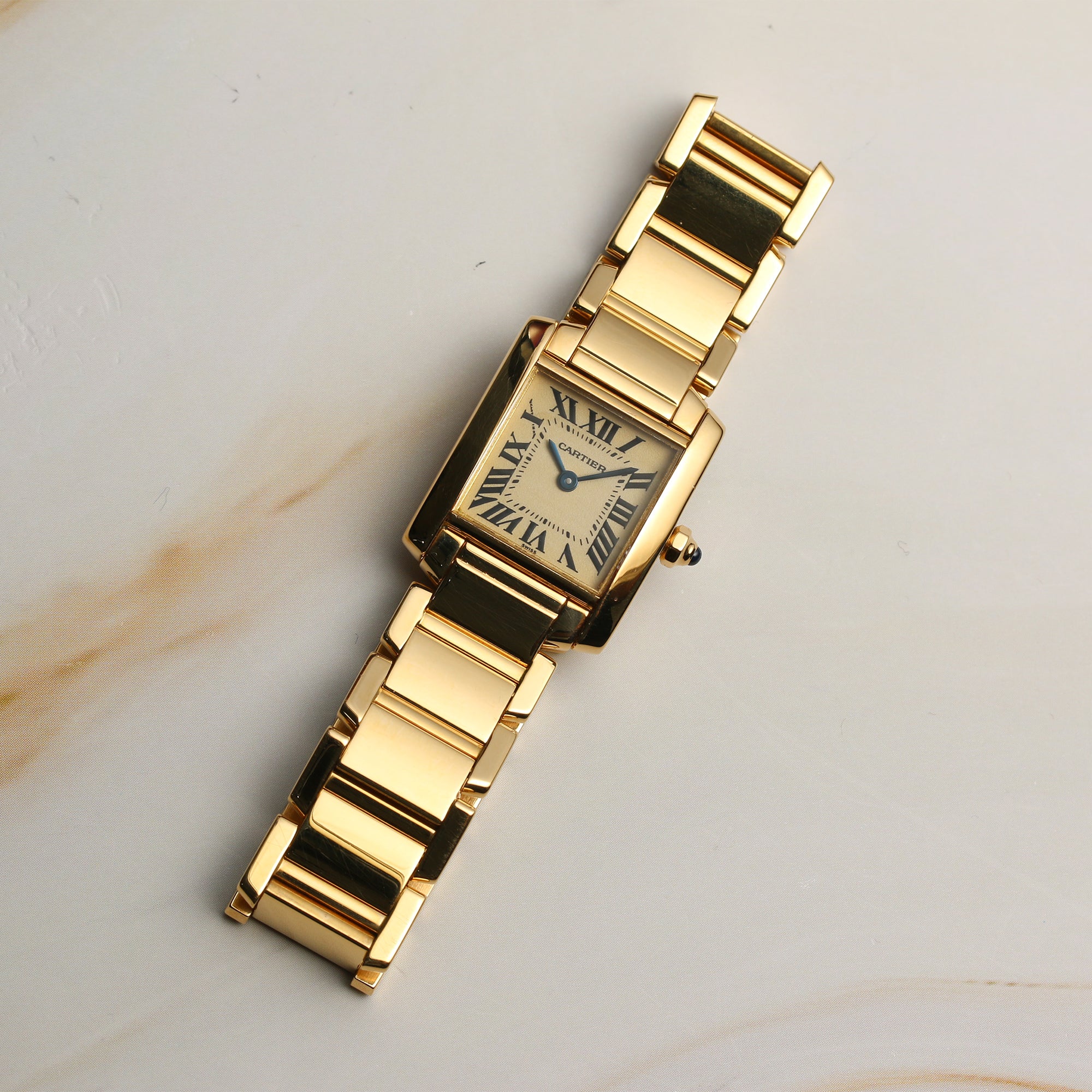 Cartier Tank Francaise 18K Yellow Gold Second Hand Watch Collectors 3