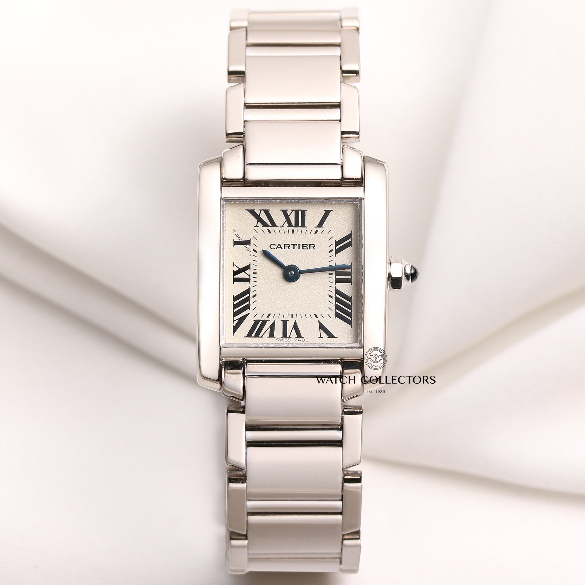 Cartier-Tank-Francaise-Stainless-Steel-Second-Hand-Watch-Collectors-1