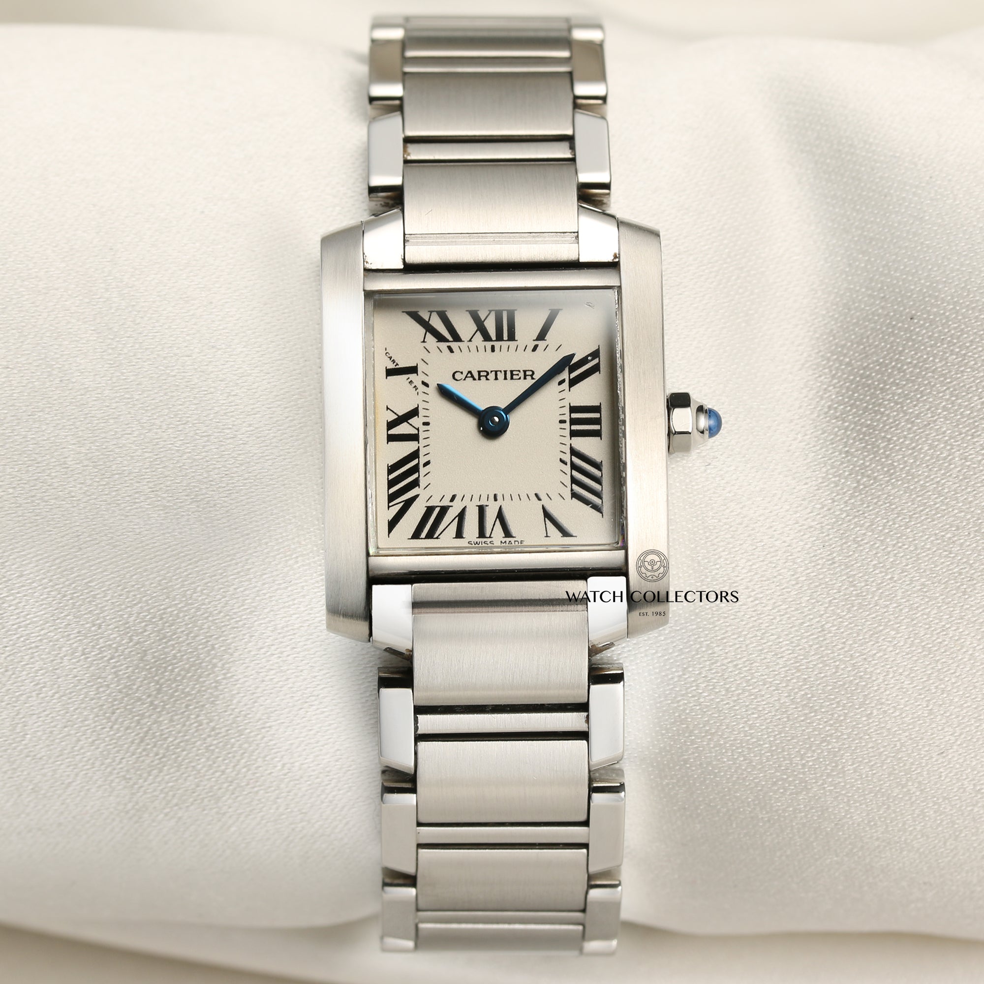 Cartier Tank Francaise Stainless Steel Second Hand Watch Collectors 1