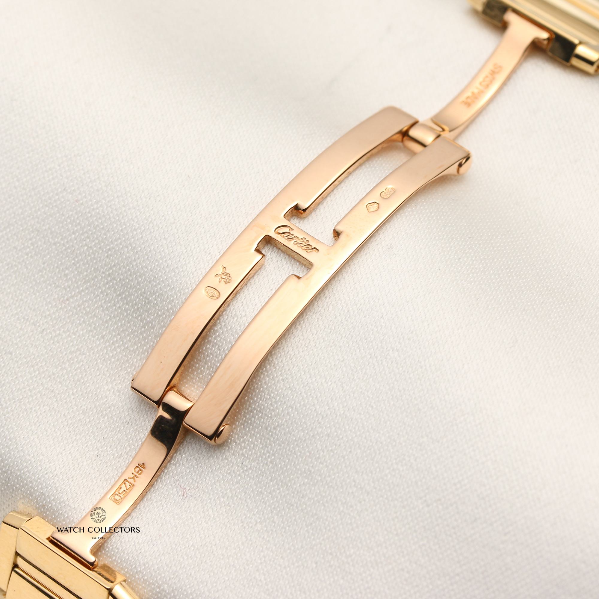 Cartier Tank Francaisse 18K Yellow Gold Diamond Bezel Second Hand Watch Collectors 7