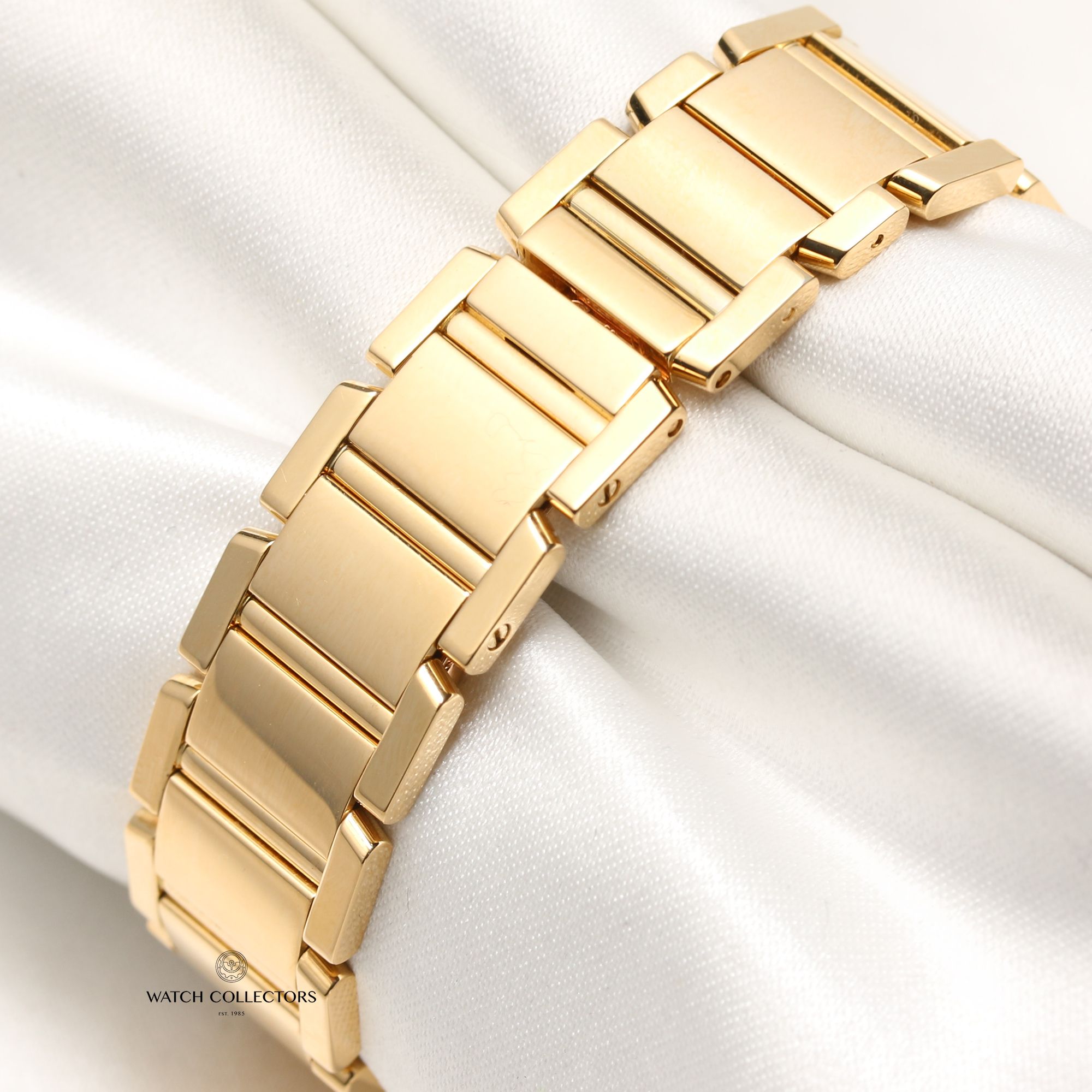 Cartier Tank Francaisse 18K Yellow Gold Diamond Bezel Second Hand Watch Collectors 8