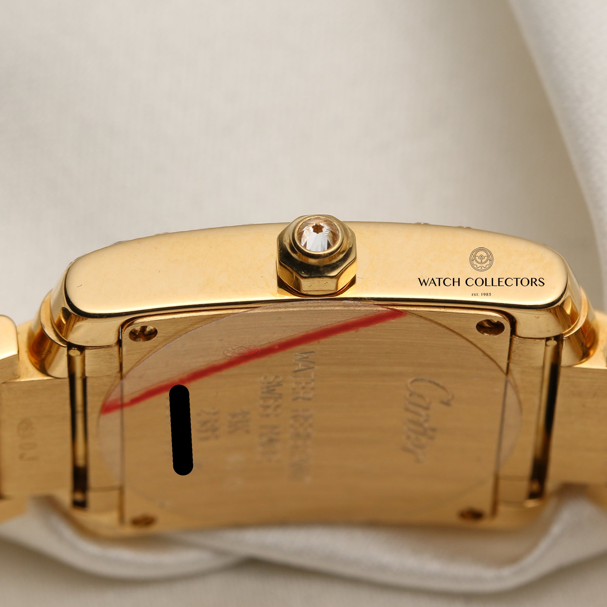 Cartier Tank Francaisse 18K Yellow Gold Diamond Second Hand Watch Collectors 6