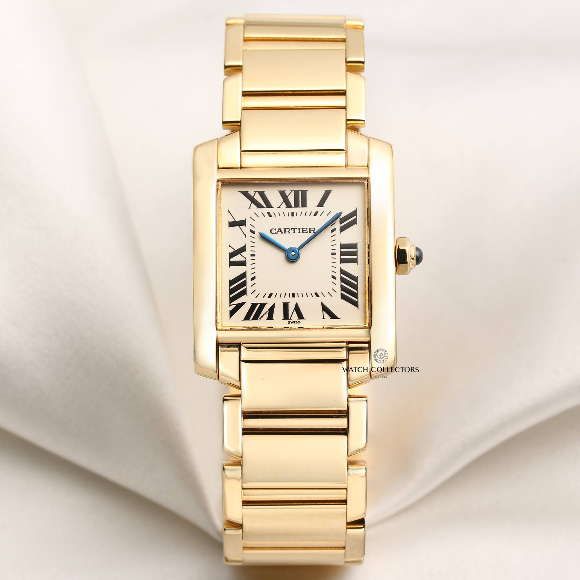 Cartier Tank Francaise Midsize 18K Yellow Gold Quartz Watch Ref 1821