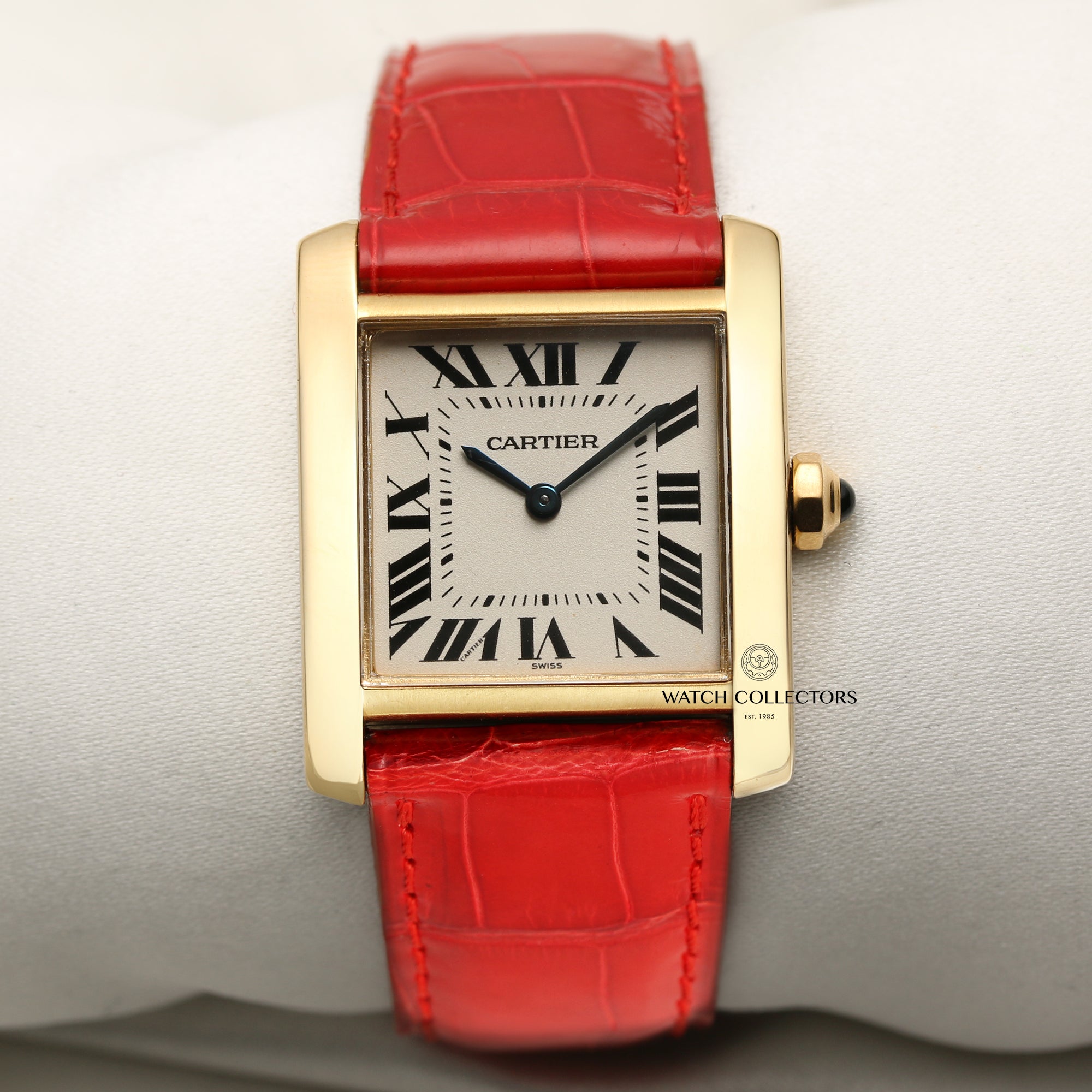 Cartier Tank Francaisse 18K Yellow Gold Second Hand Watch Collectors 1