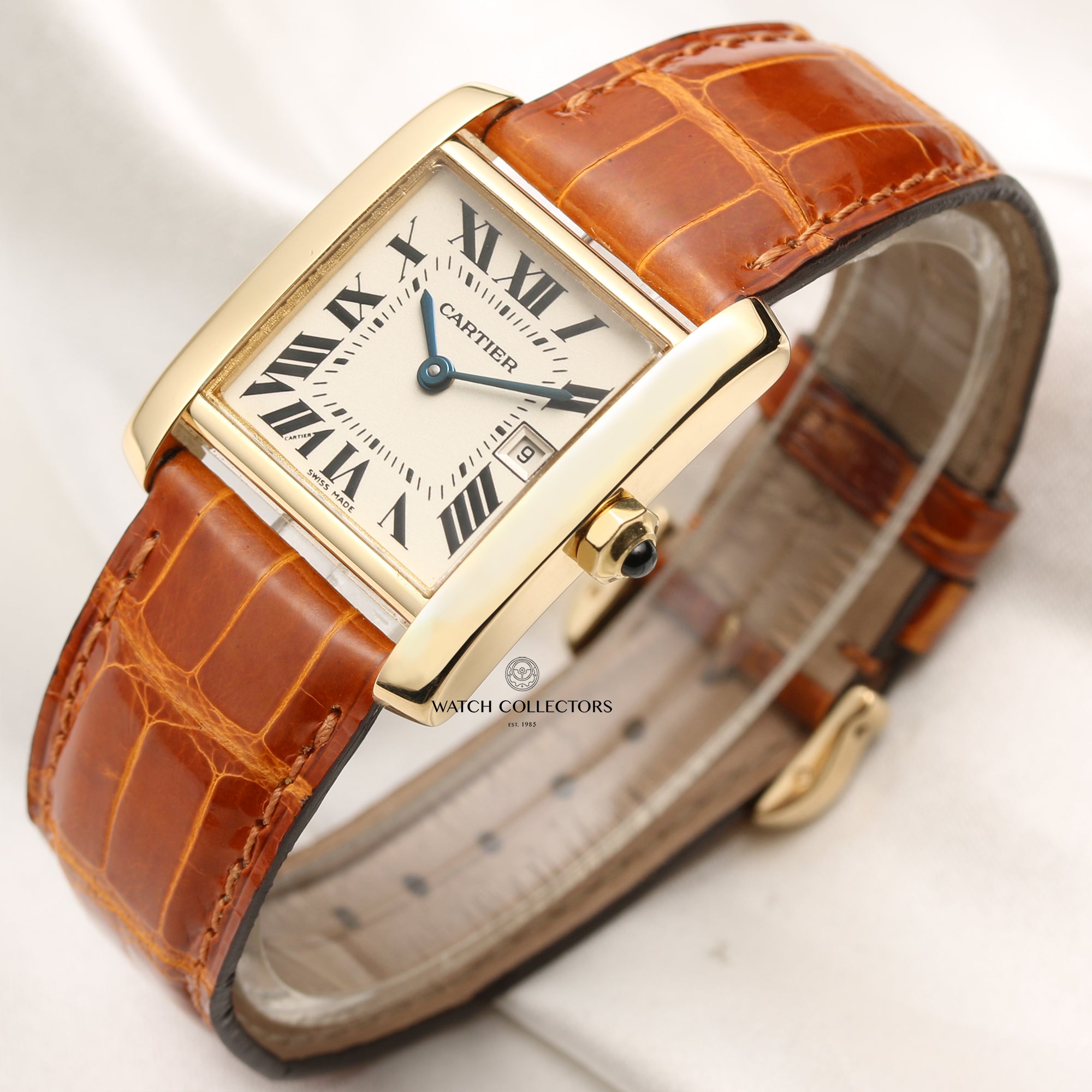 Cartier Tank Francaisse 18K Yellow Gold Second Hand Watch Collectors 3