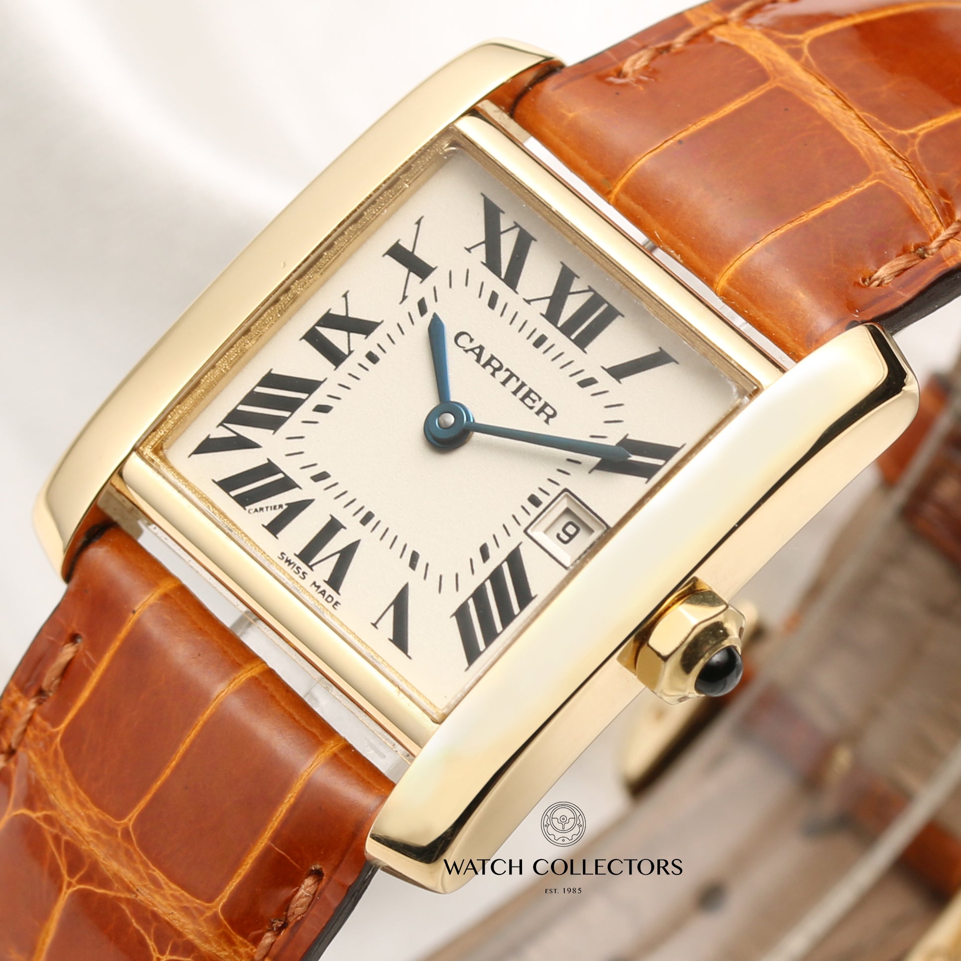 Cartier Tank Francaisse 18K Yellow Gold Second Hand Watch Collectors 4