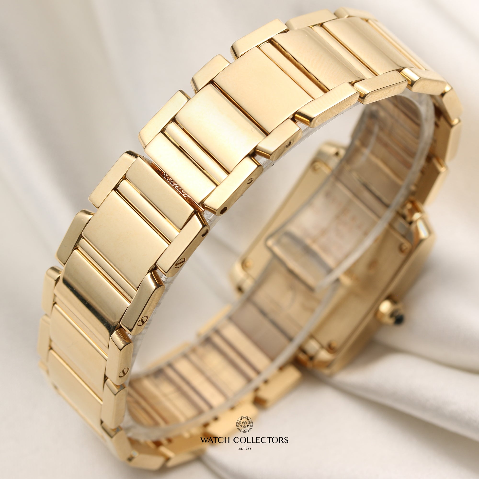 Cartier Tank Francaisse 18K Yellow Gold Second Hand Watch Collectors 6