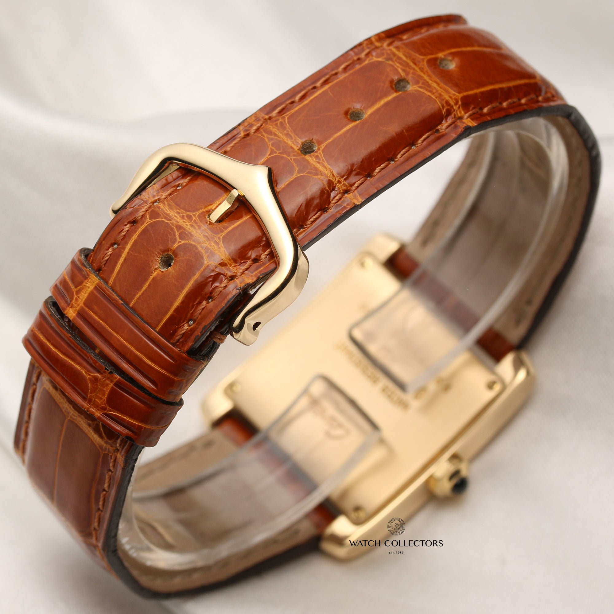 Cartier Tank Francaisse 18K Yellow Gold Second Hand Watch Collectors 6