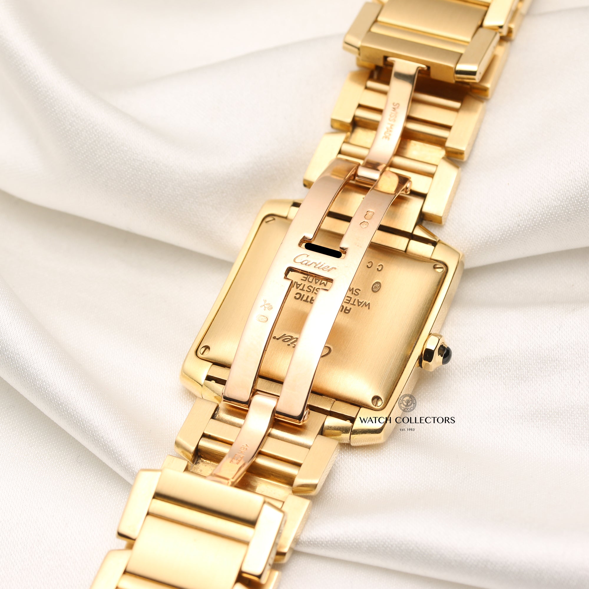 Cartier Tank Francaisse 18K Yellow Gold Second Hand Watch Collectors 7