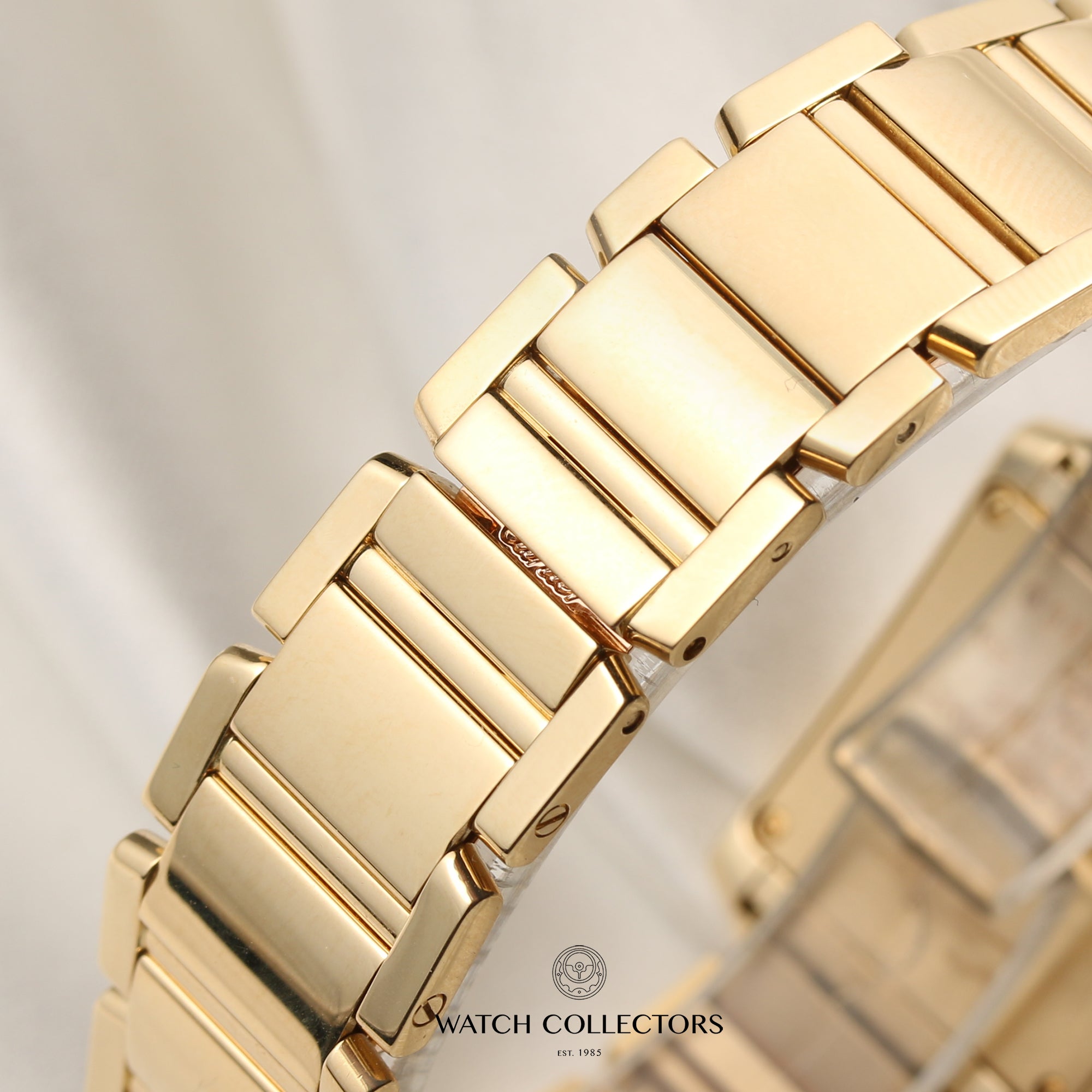 Cartier Tank Francaisse 18K Yellow Gold Second Hand Watch Collectors 8
