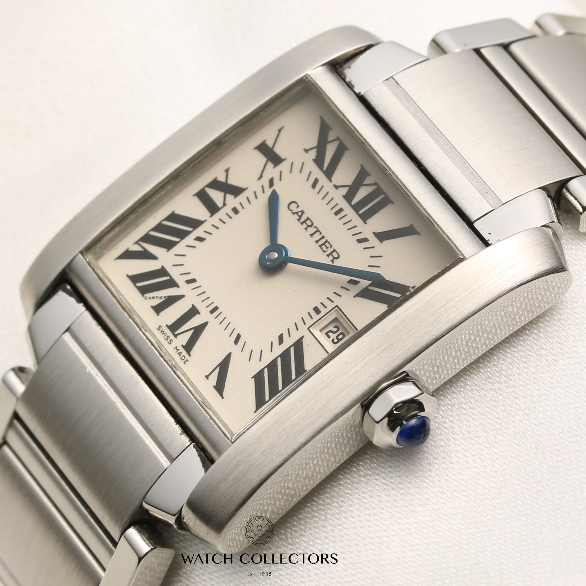 Cartier Tank Francaisse Stainless Steel Second Hand Watch Collectors 4